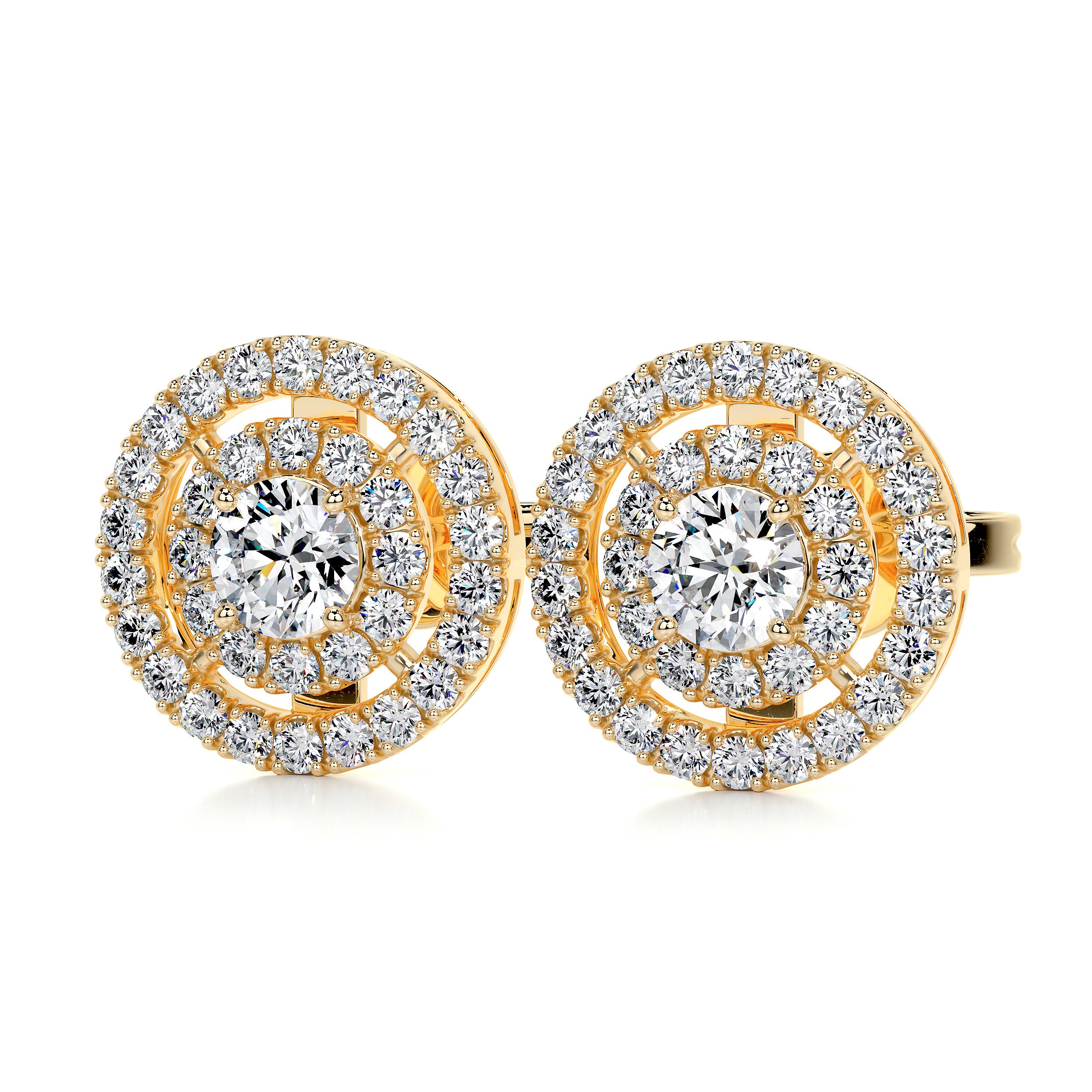 Joan Diamond Earrings   (1 Carat) - 18K Yellow Gold