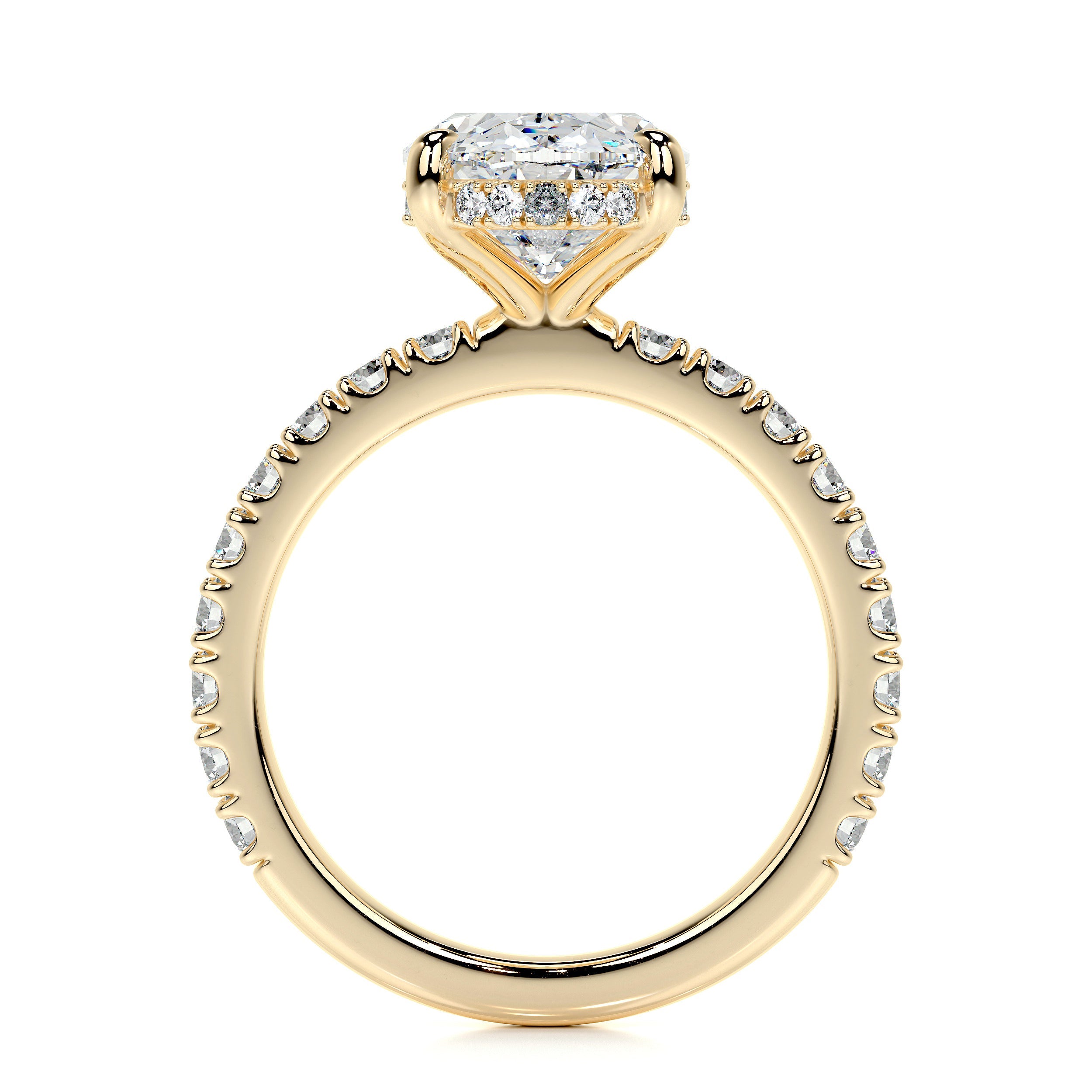 Lucy Lab Grown Diamond Ring   (3.5 Carat) -18K Yellow Gold