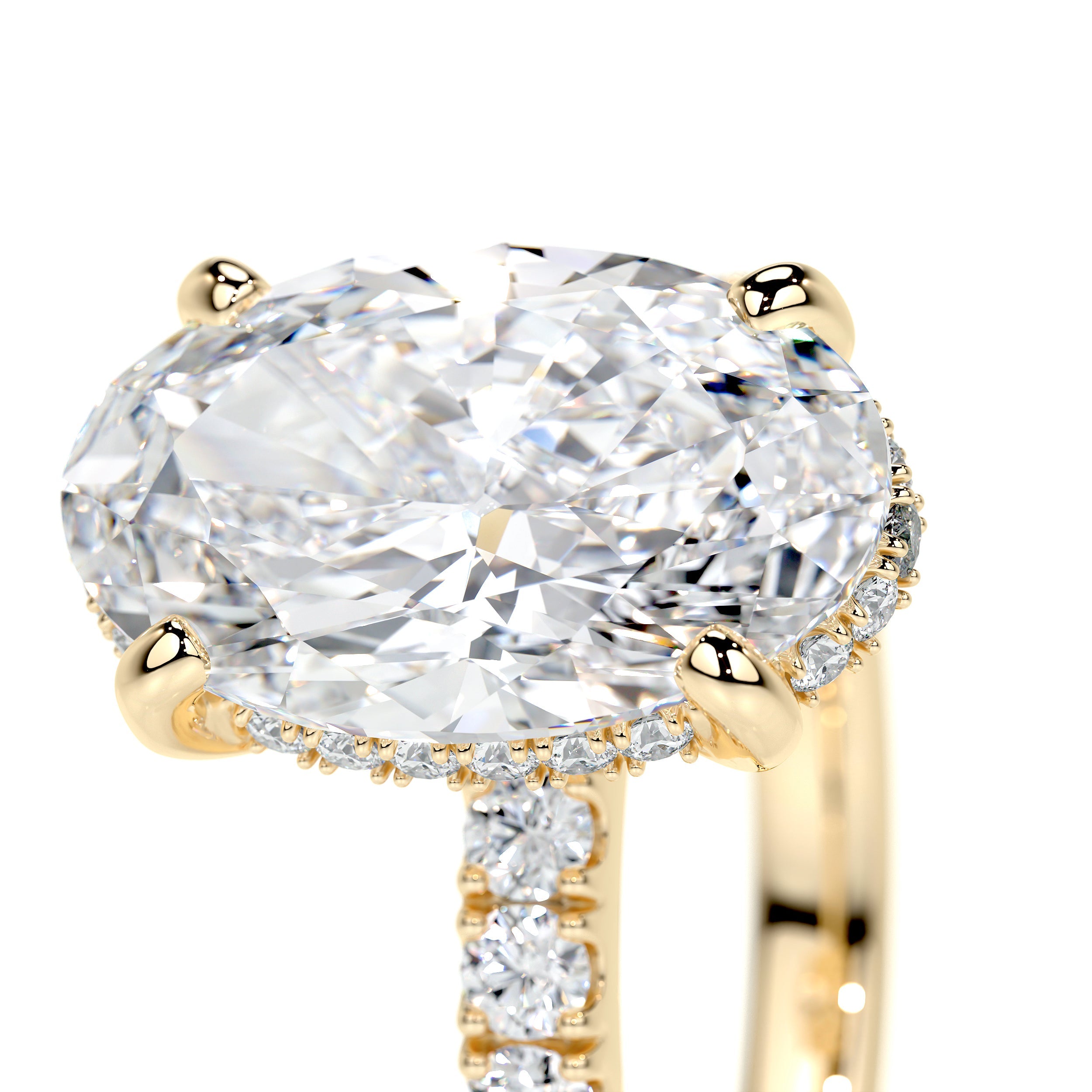 Lucy Lab Grown Diamond Ring   (3.5 Carat) -18K Yellow Gold