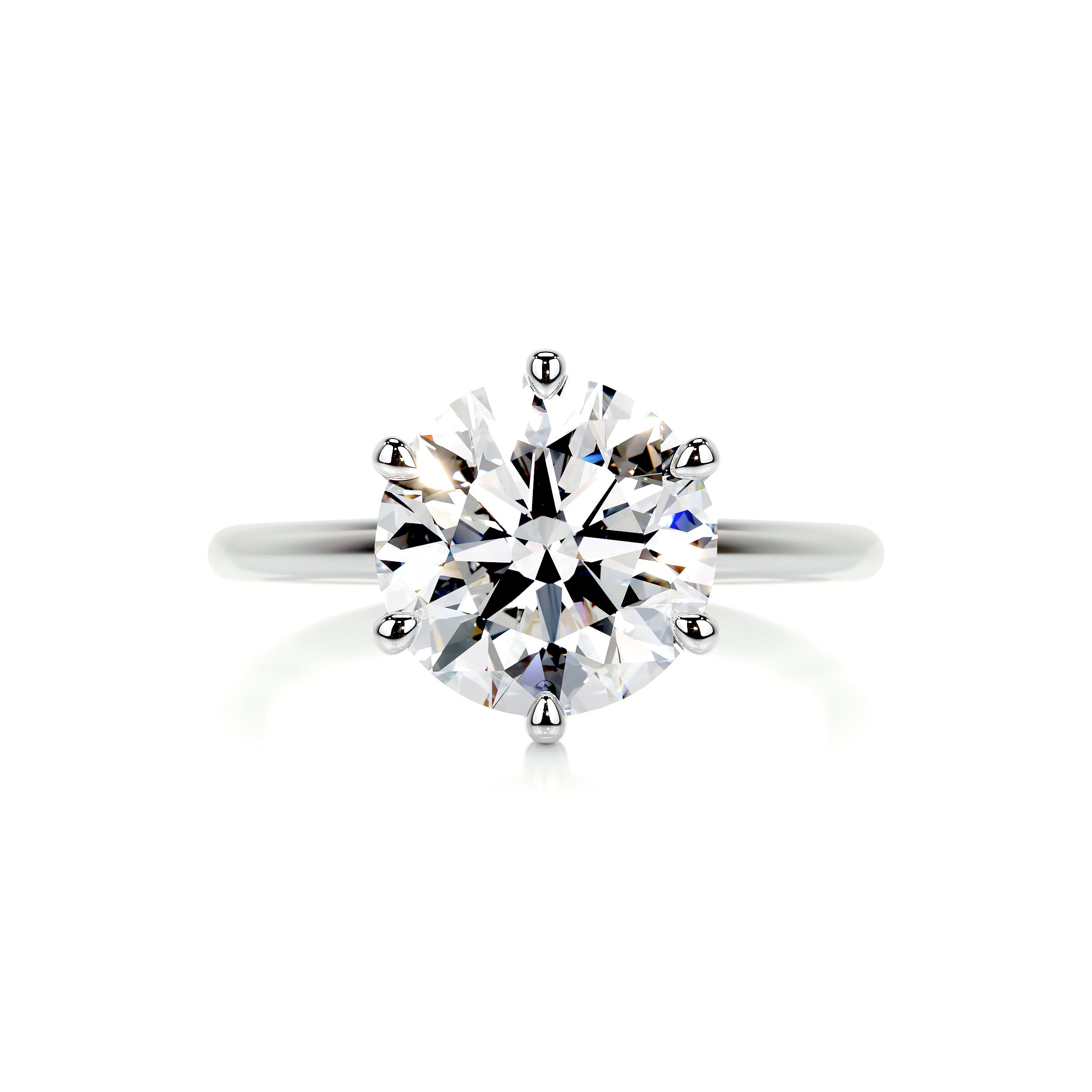 Eloise Diamond Engagement Ring   (2 Carat) -14K White Gold