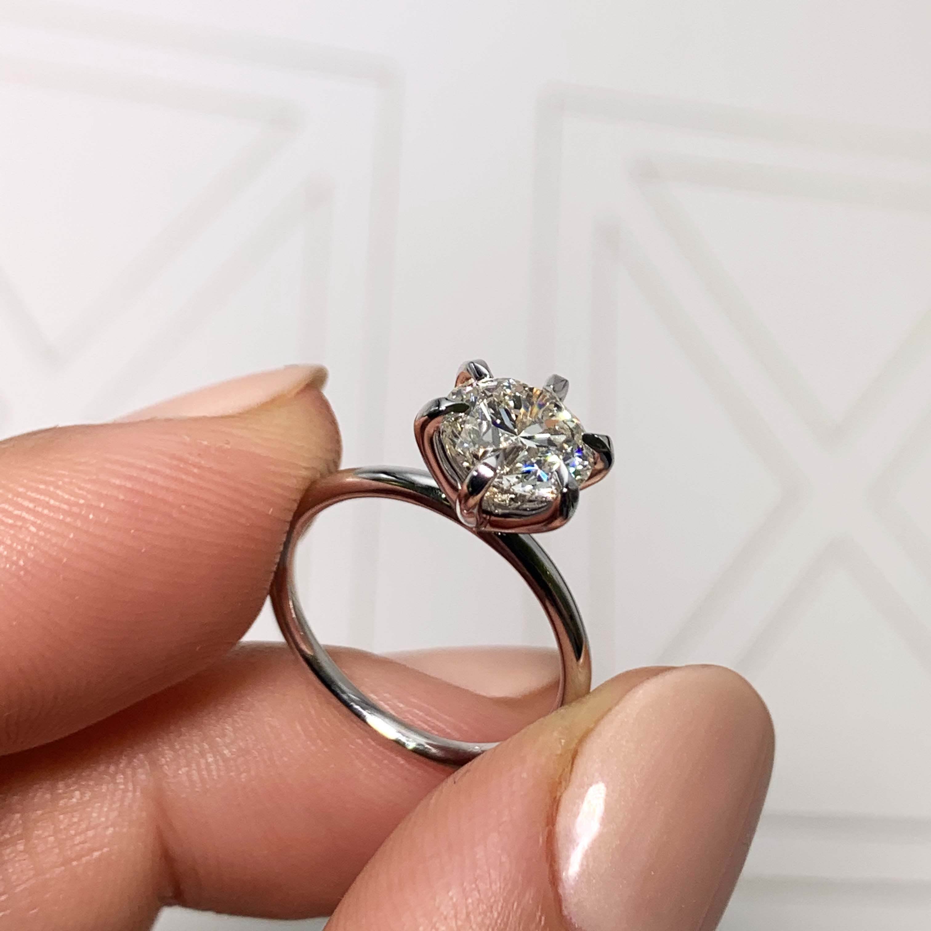 Eloise Diamond Engagement Ring -14K White Gold