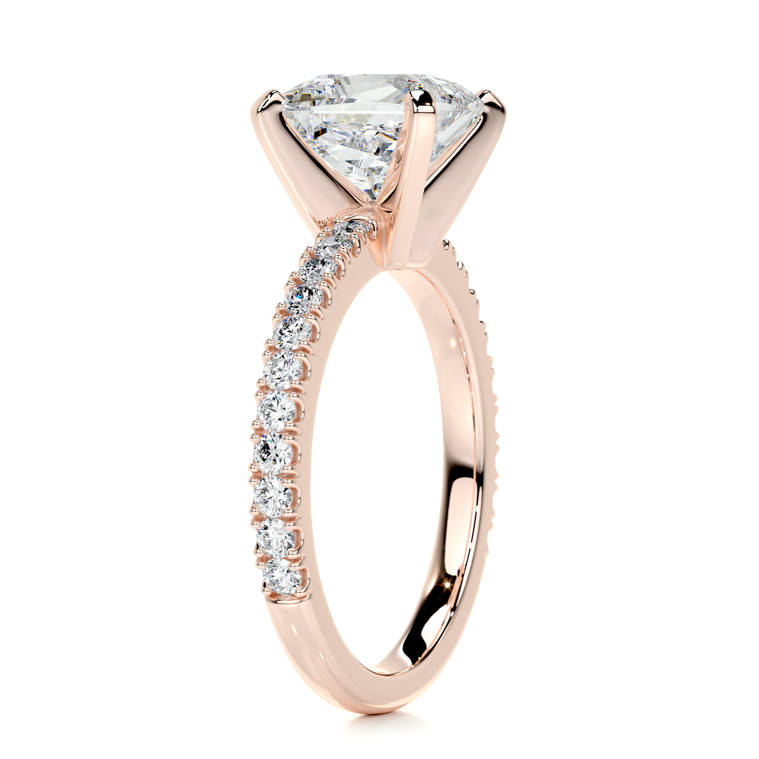 Stephanie Diamond Engagement Ring   (2.3 Carat) -14K Rose Gold