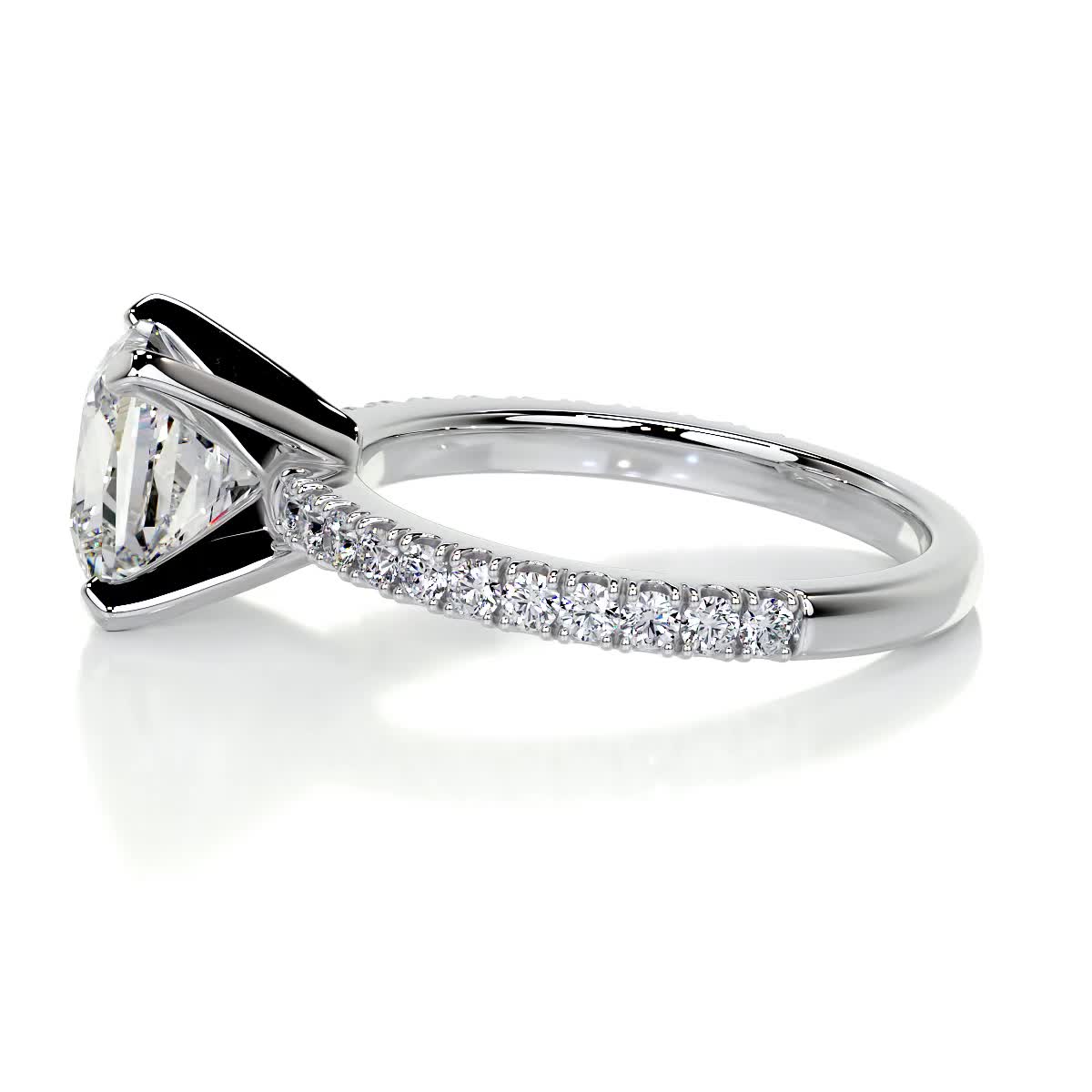 Manhattan Round Brilliant-cut Diamond Engagement Ring – STEPHANIE