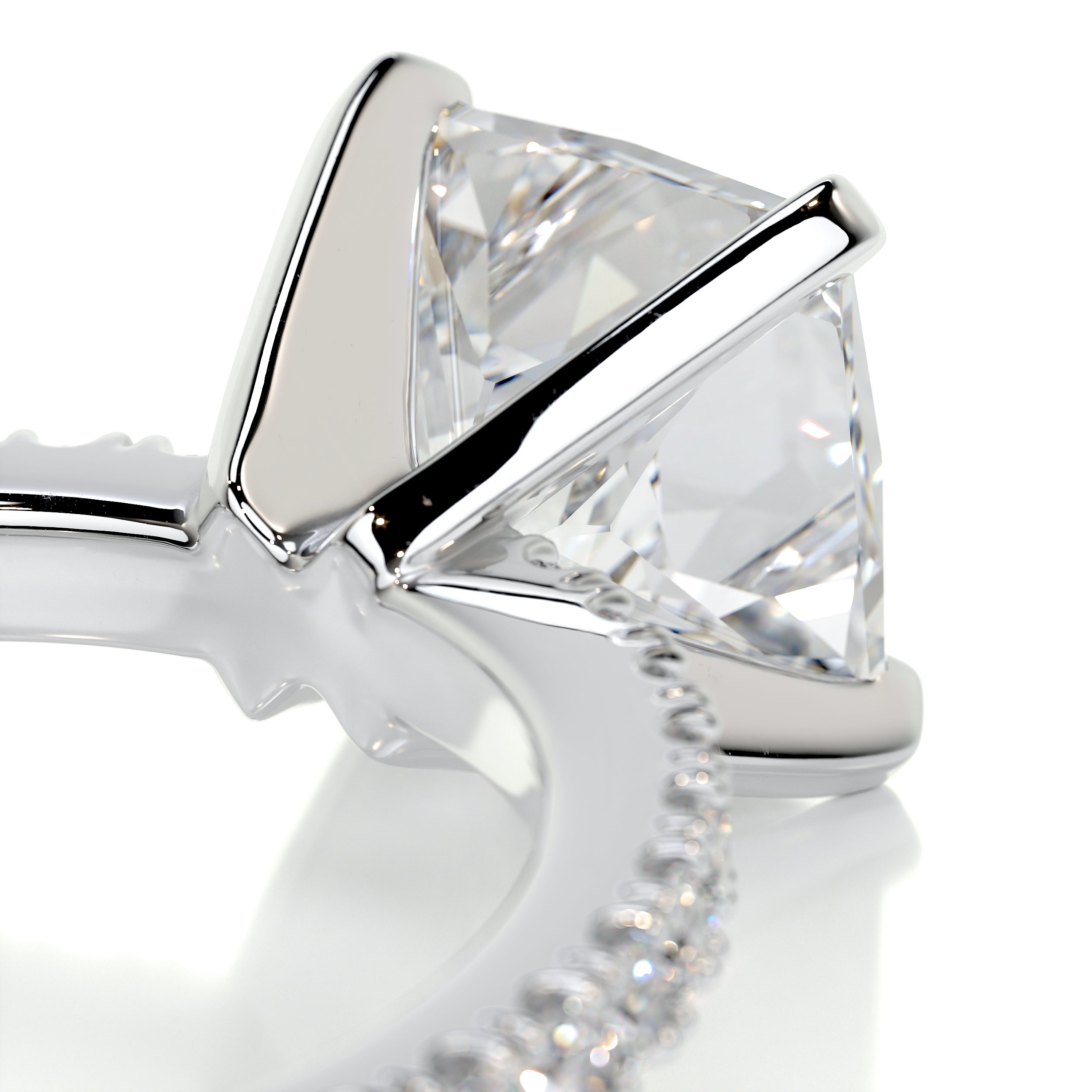 Stephanie Diamond Engagement Ring   (2.3 Carat) -14K White Gold
