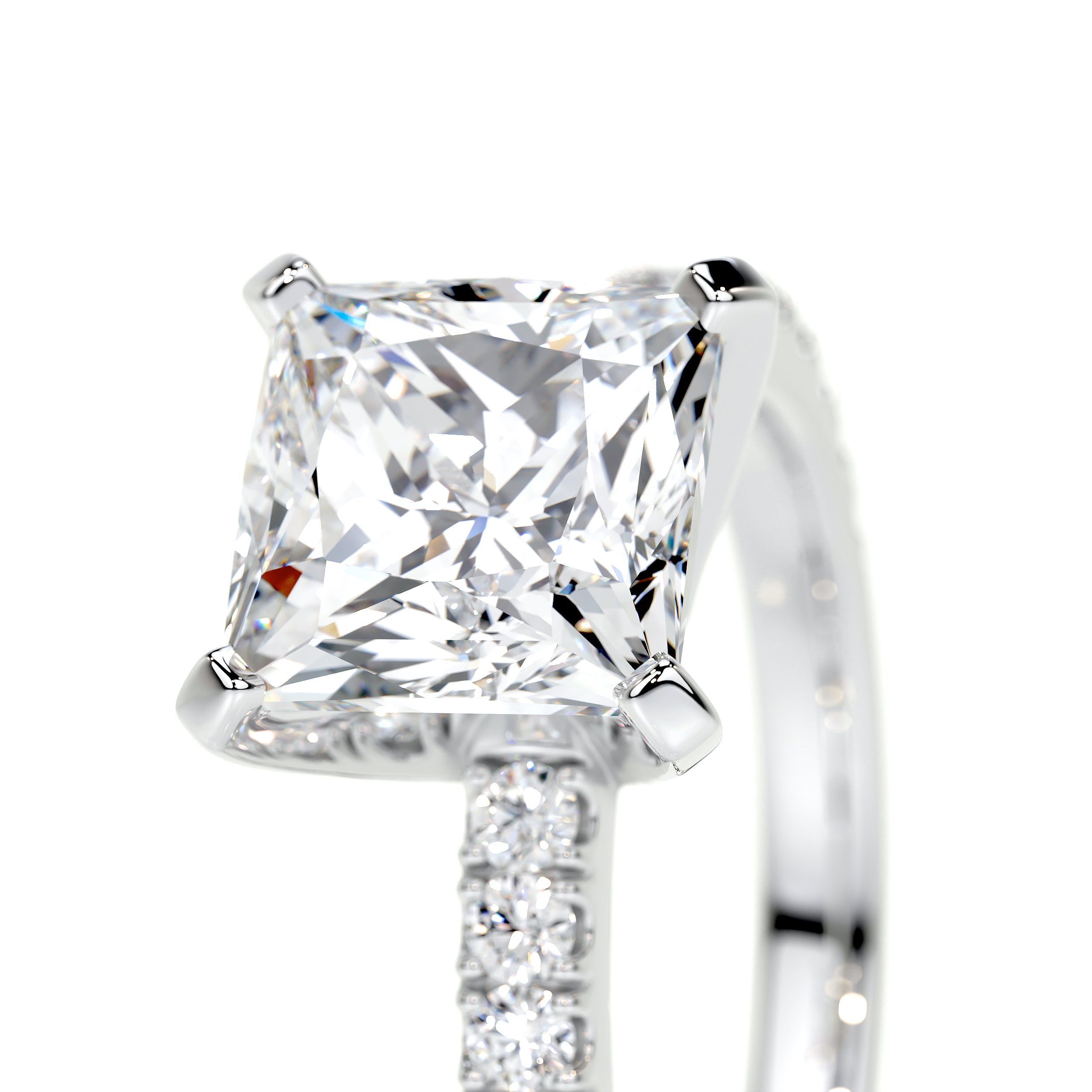Stephanie Lab Grown Diamond Ring   (2.3 Carat) -14K White Gold