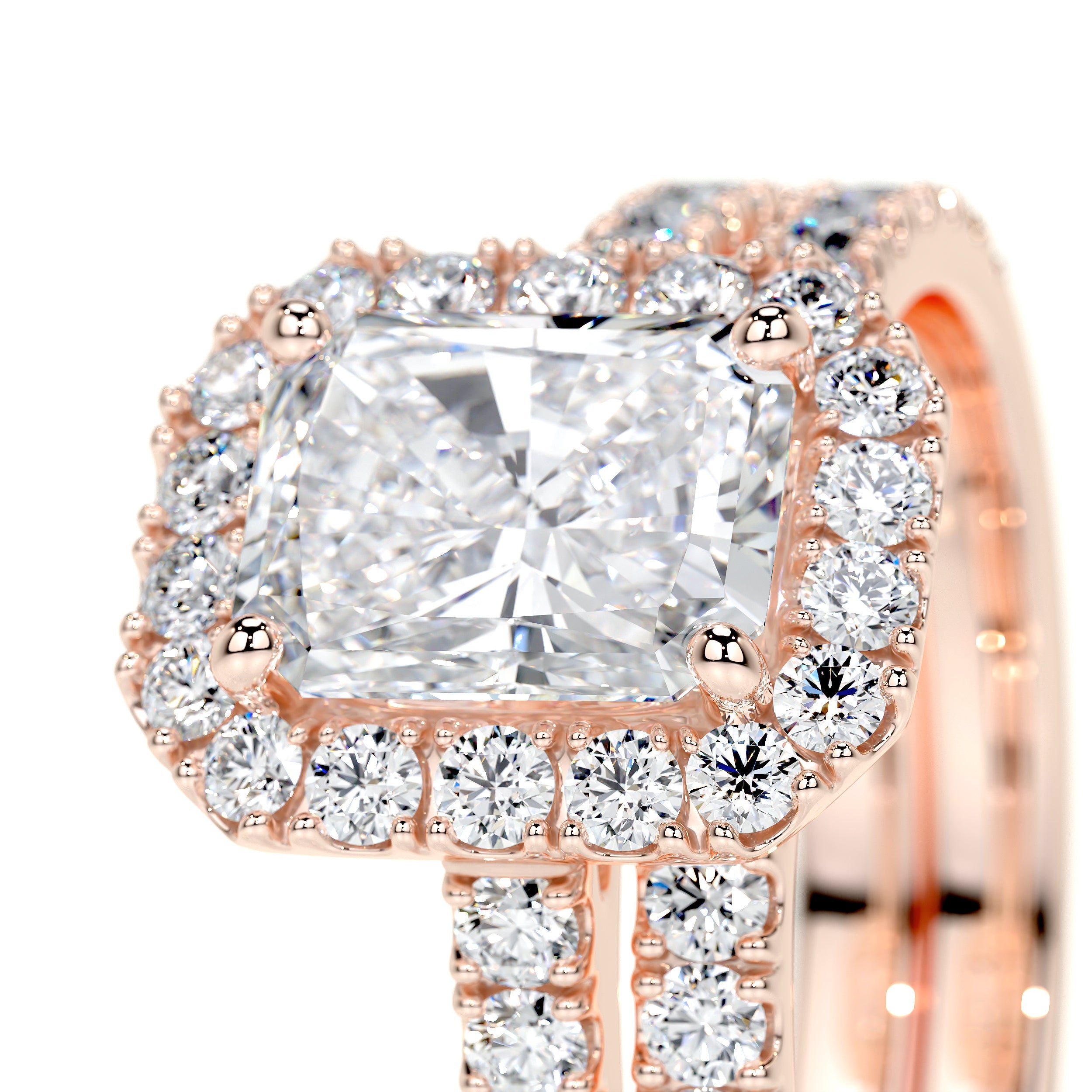 Andrea Lab Grown Diamond Bridal Set   (3 Carat) -14K Rose Gold