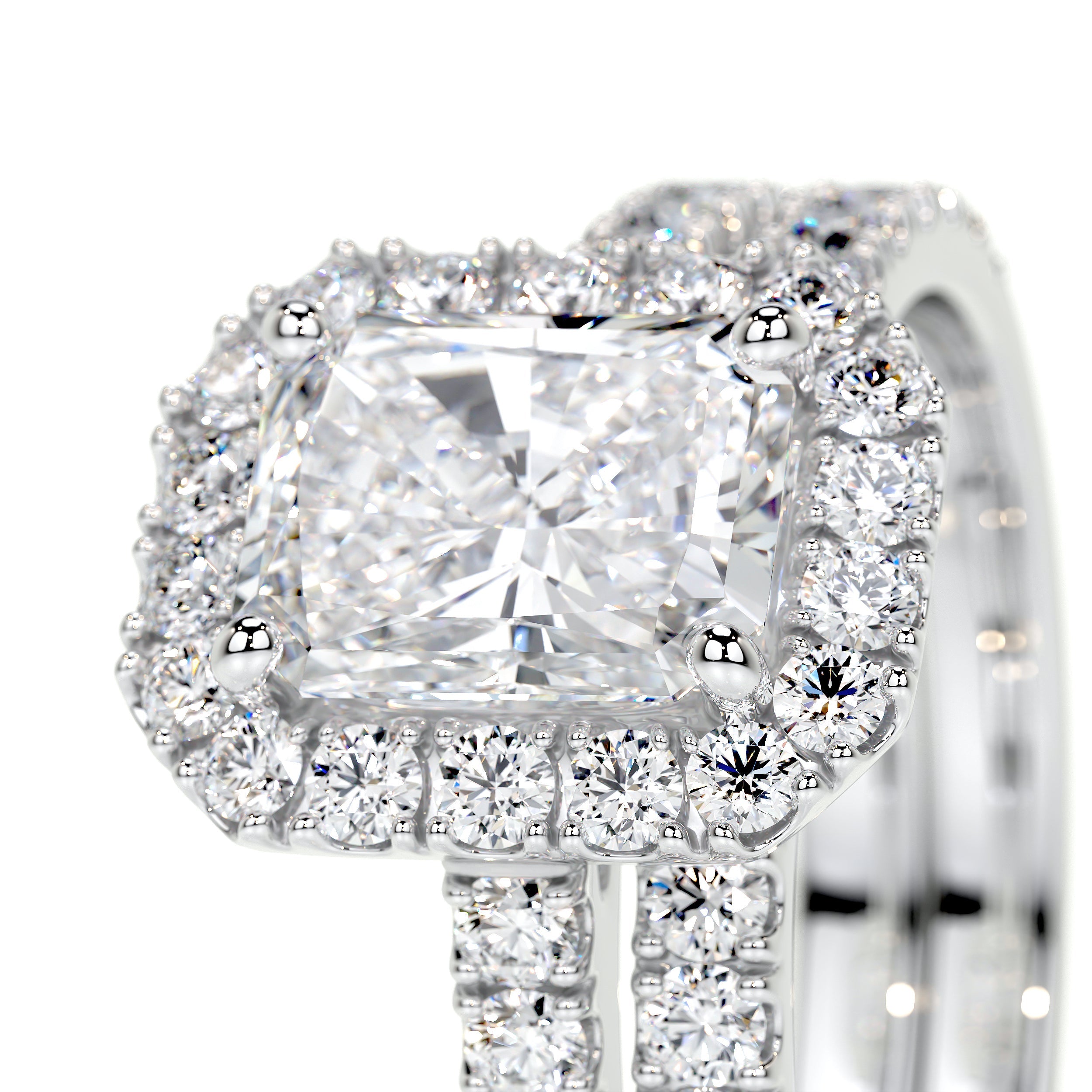 Andrea Lab Grown Diamond Bridal Set   (3 Carat) -18K White Gold