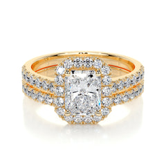 Andrea Lab Grown Diamond Bridal Set -18K Yellow Gold