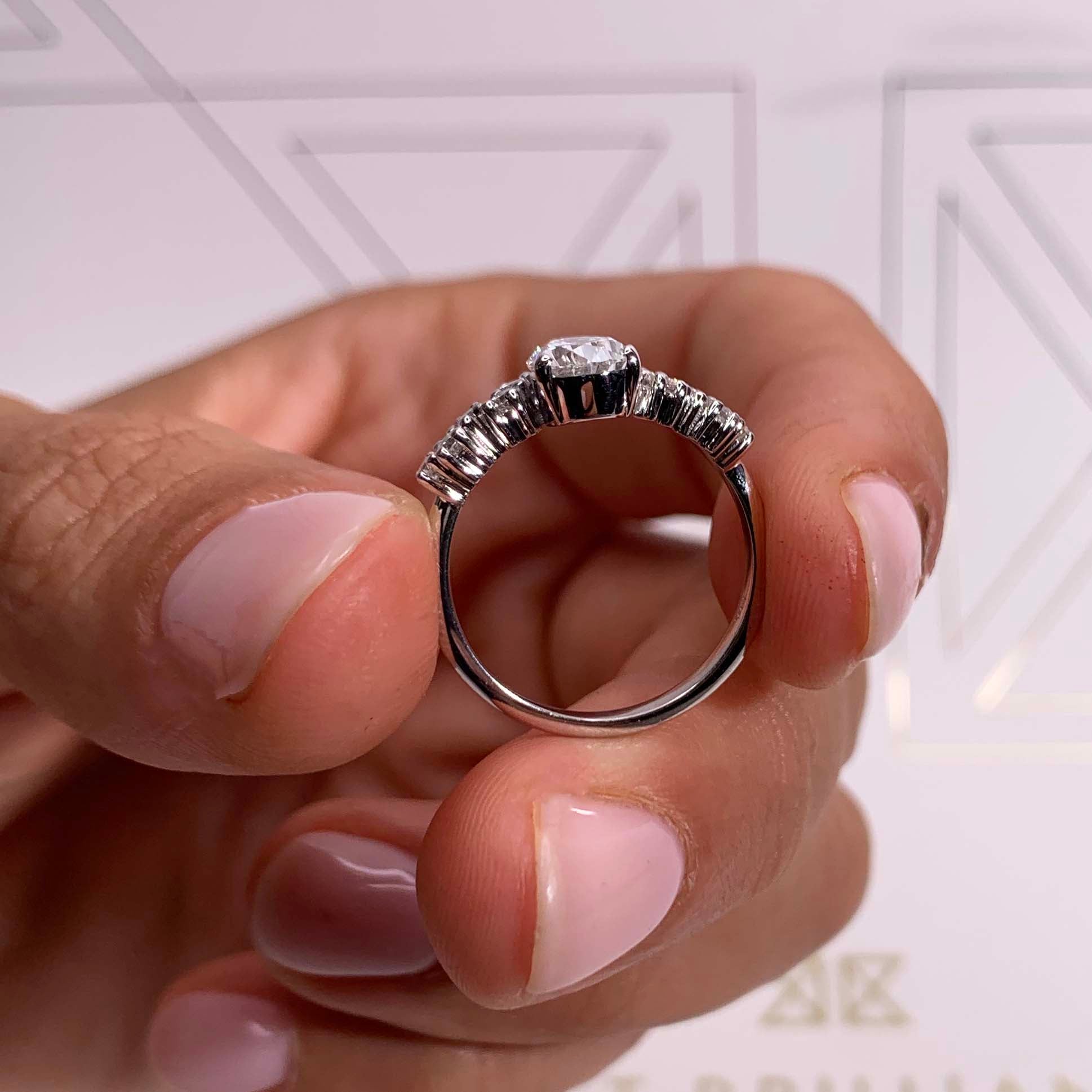 Mabel Diamond Engagement Ring   (1.25 Carat) -Platinum