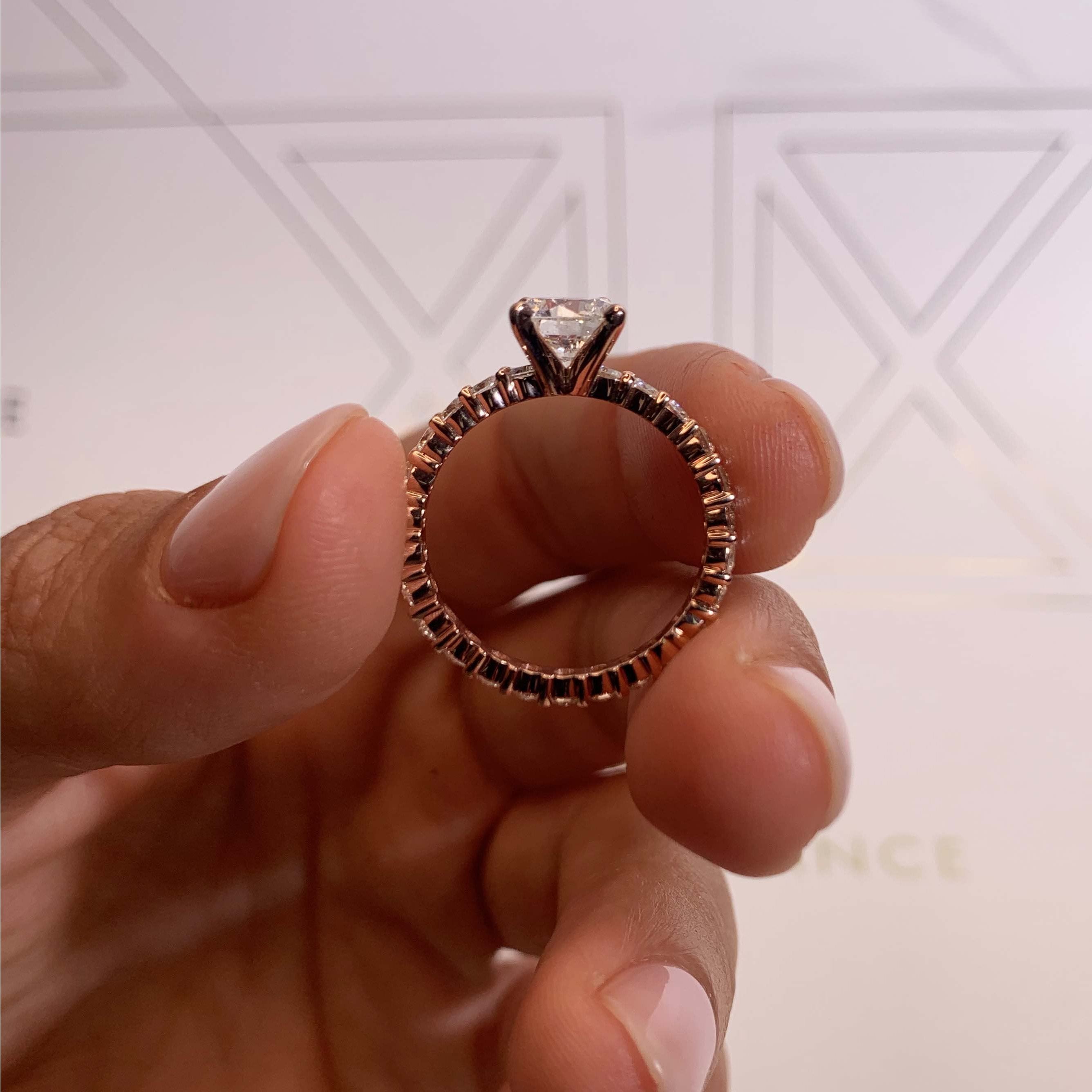 Jenna Diamond Engagement Ring   (2 Carat) -14K Rose Gold