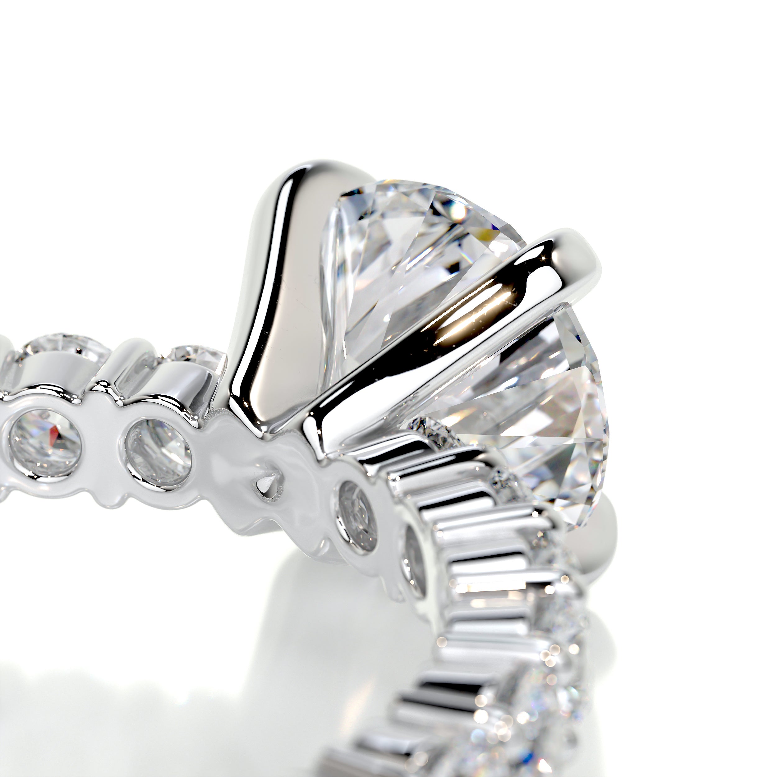 Jenna Diamond Engagement Ring   (2 Carat) -14K White Gold