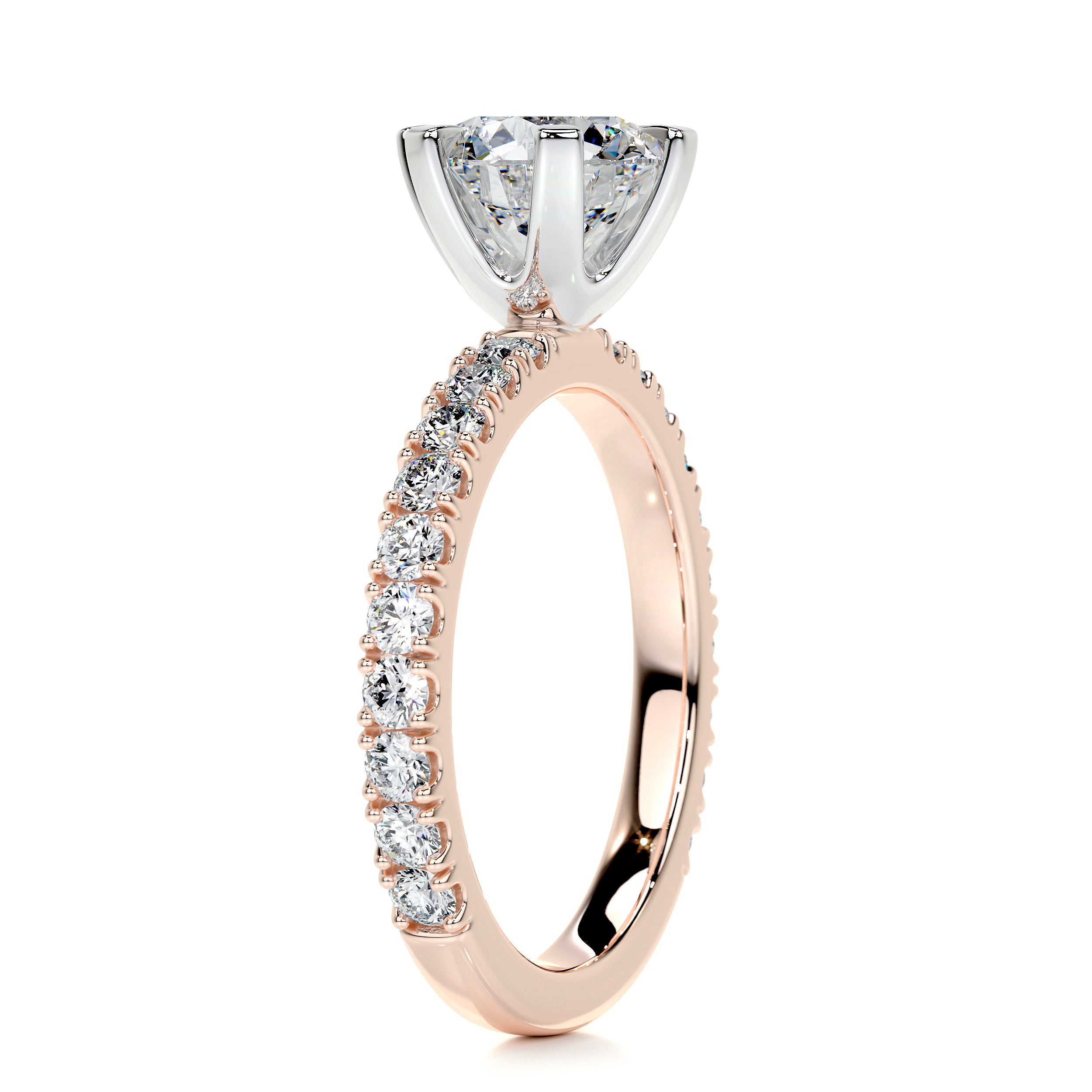Veronica Diamond Engagement Ring   (2 Carat) -14K Rose Gold