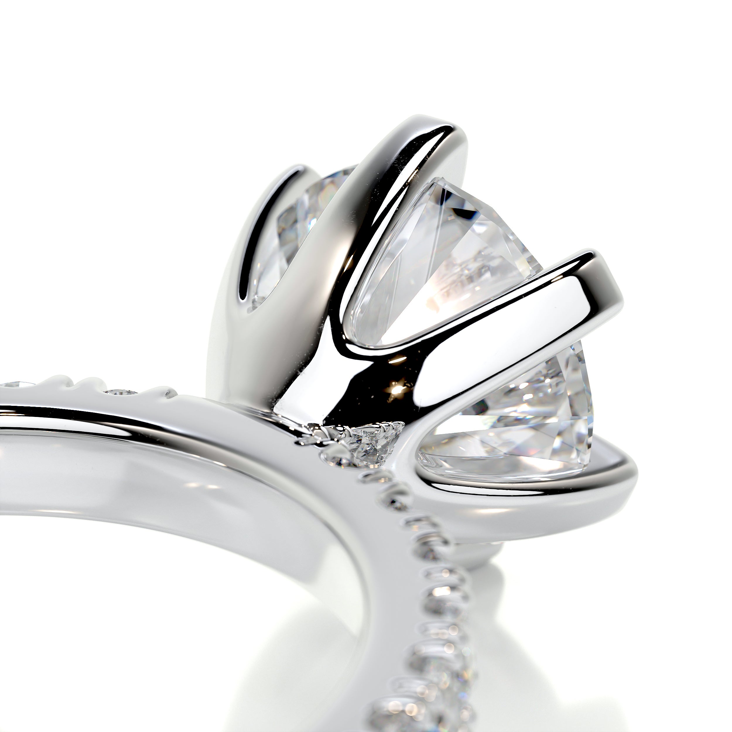 Veronica Diamond Engagement Ring -14K White Gold