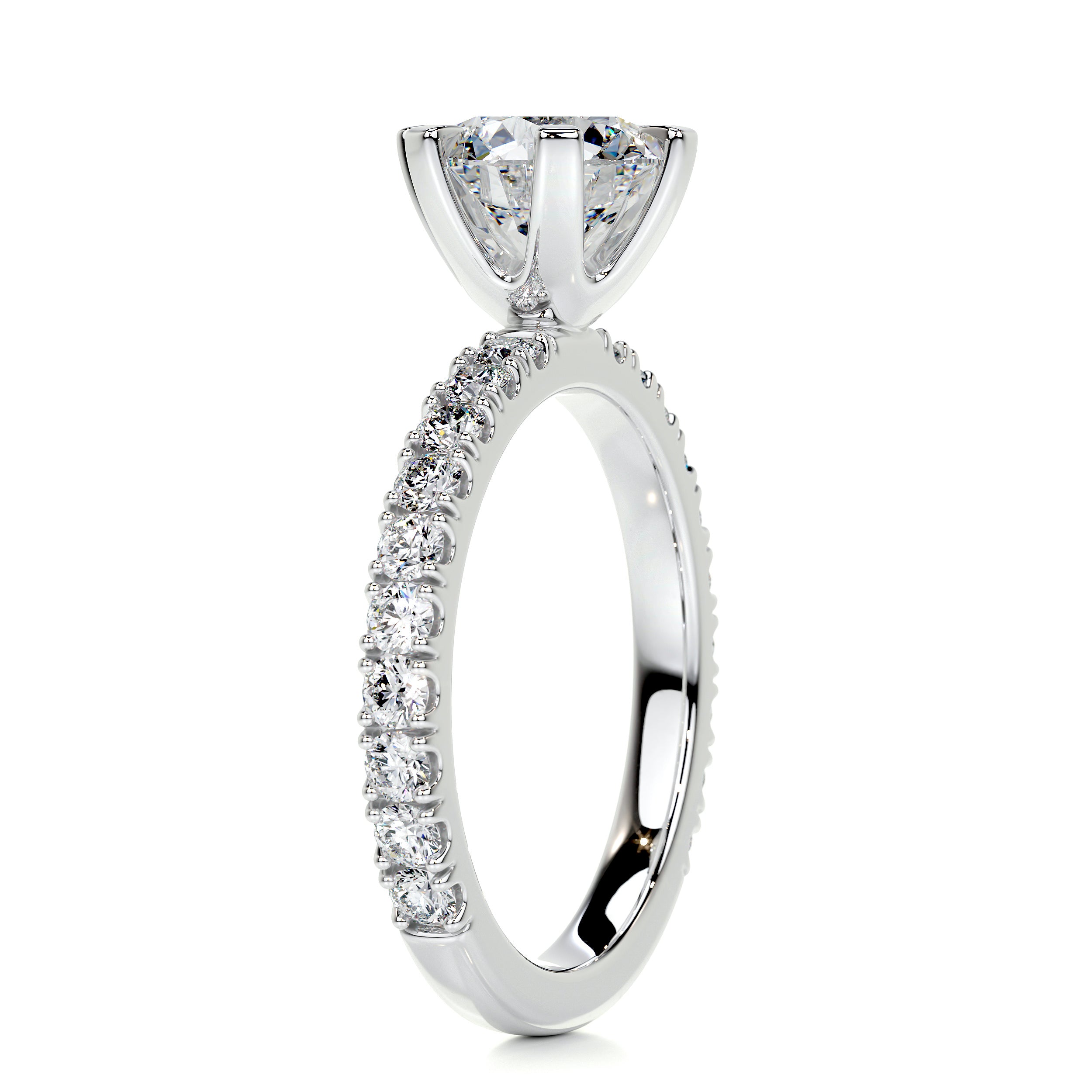 Veronica Diamond Engagement Ring   (2 Carat) -14K White Gold