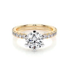 Veronica Lab Grown Diamond Ring -18K Yellow Gold