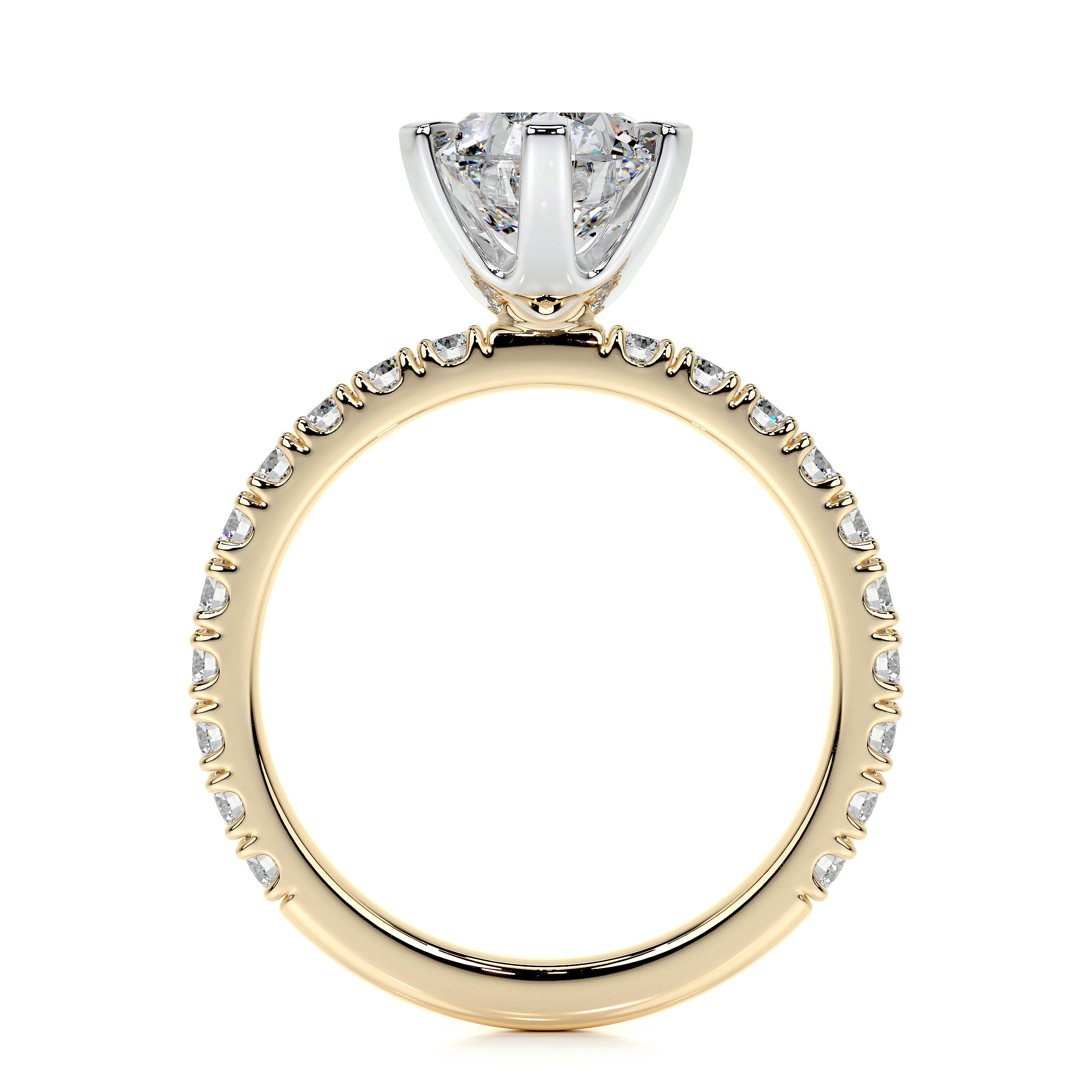 Veronica Lab Grown Diamond Ring   (2 Carat) -18K Yellow Gold