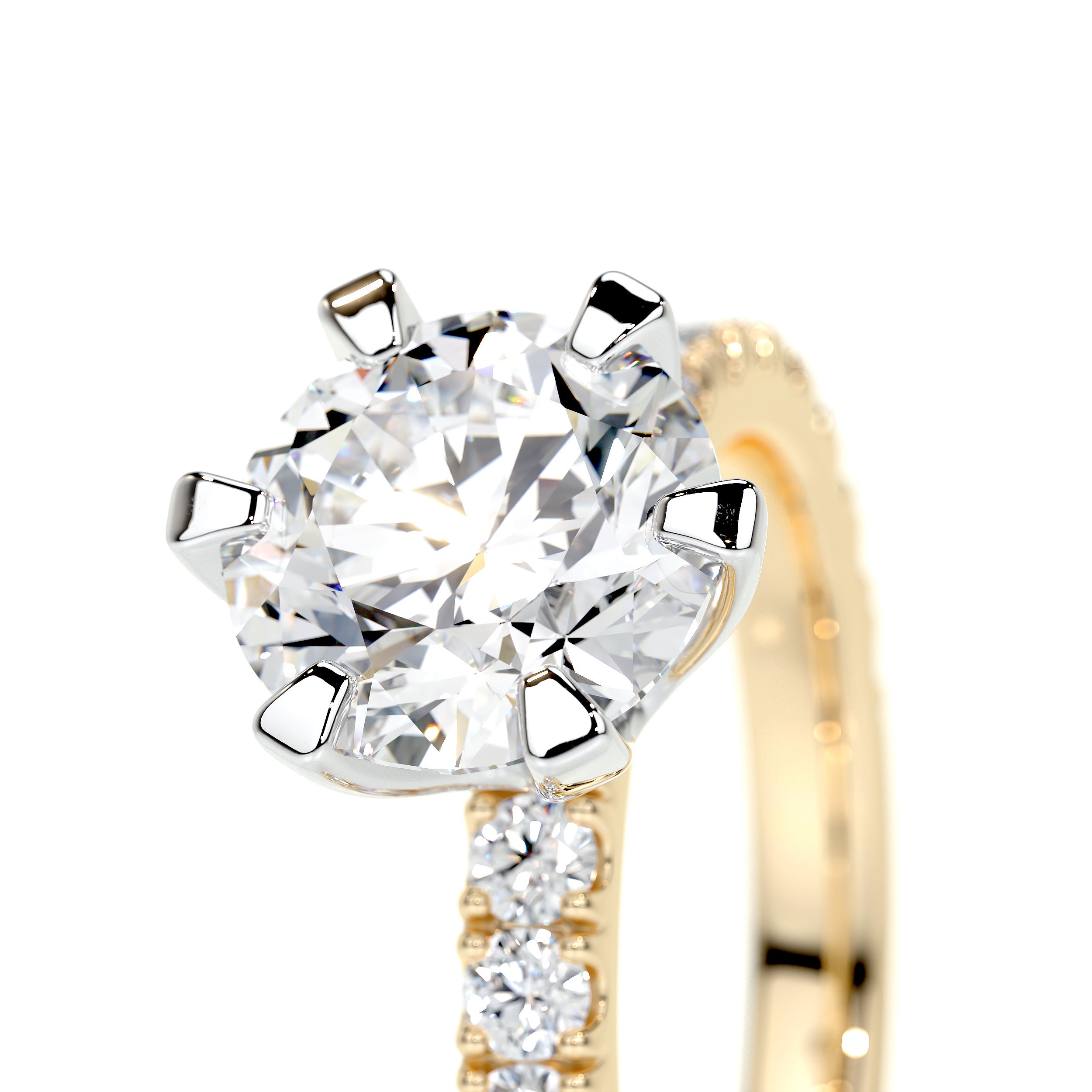 Veronica Lab Grown Diamond Ring   (2 Carat) -18K Yellow Gold