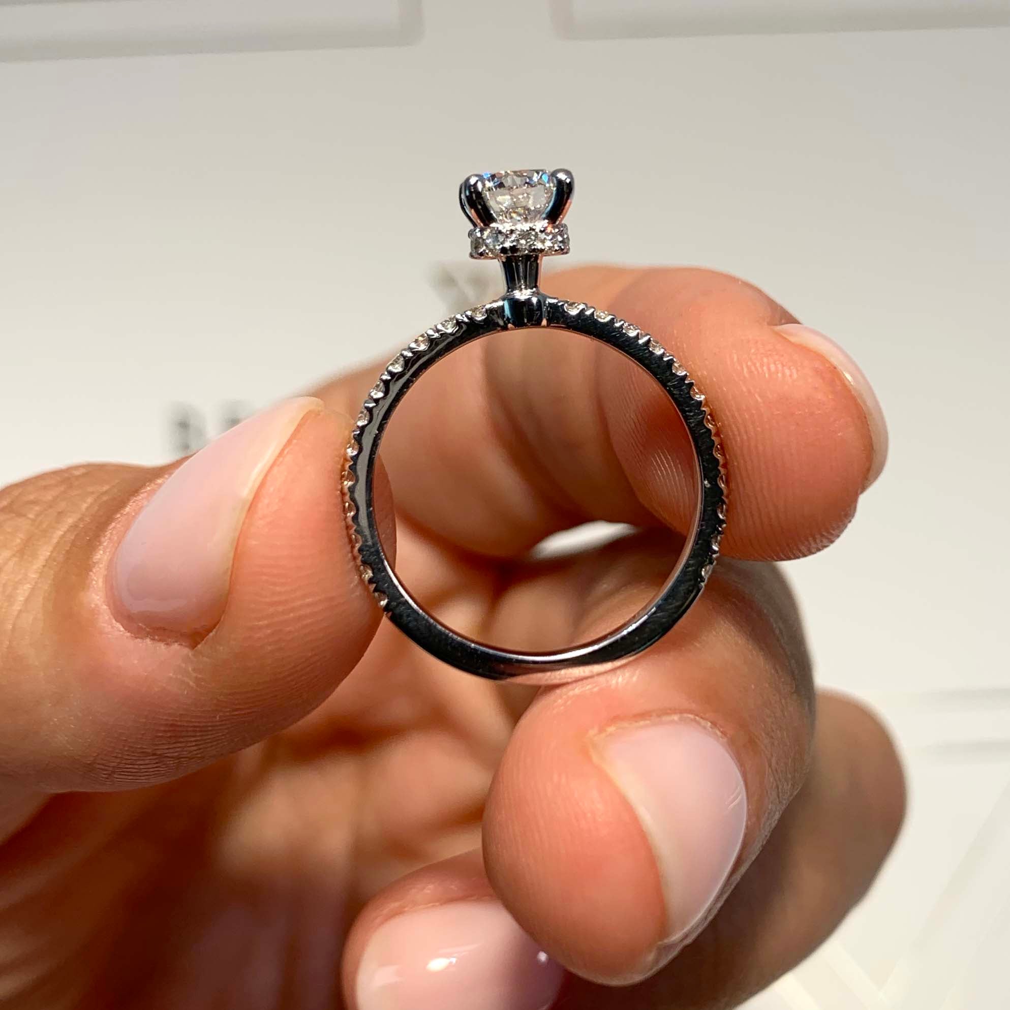 Vivienne Lab Grown Diamond Ring   (0.8 Carat) - 18K White Gold
