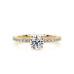 Vivienne Diamond Engagement Ring - 18K Yellow Gold