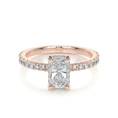 Deborah Elongated Lab Grown Diamond Ring -14K Rose Gold