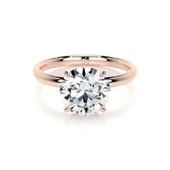 Willow Lab Grown Diamond Ring Round - 14K Rose Gold