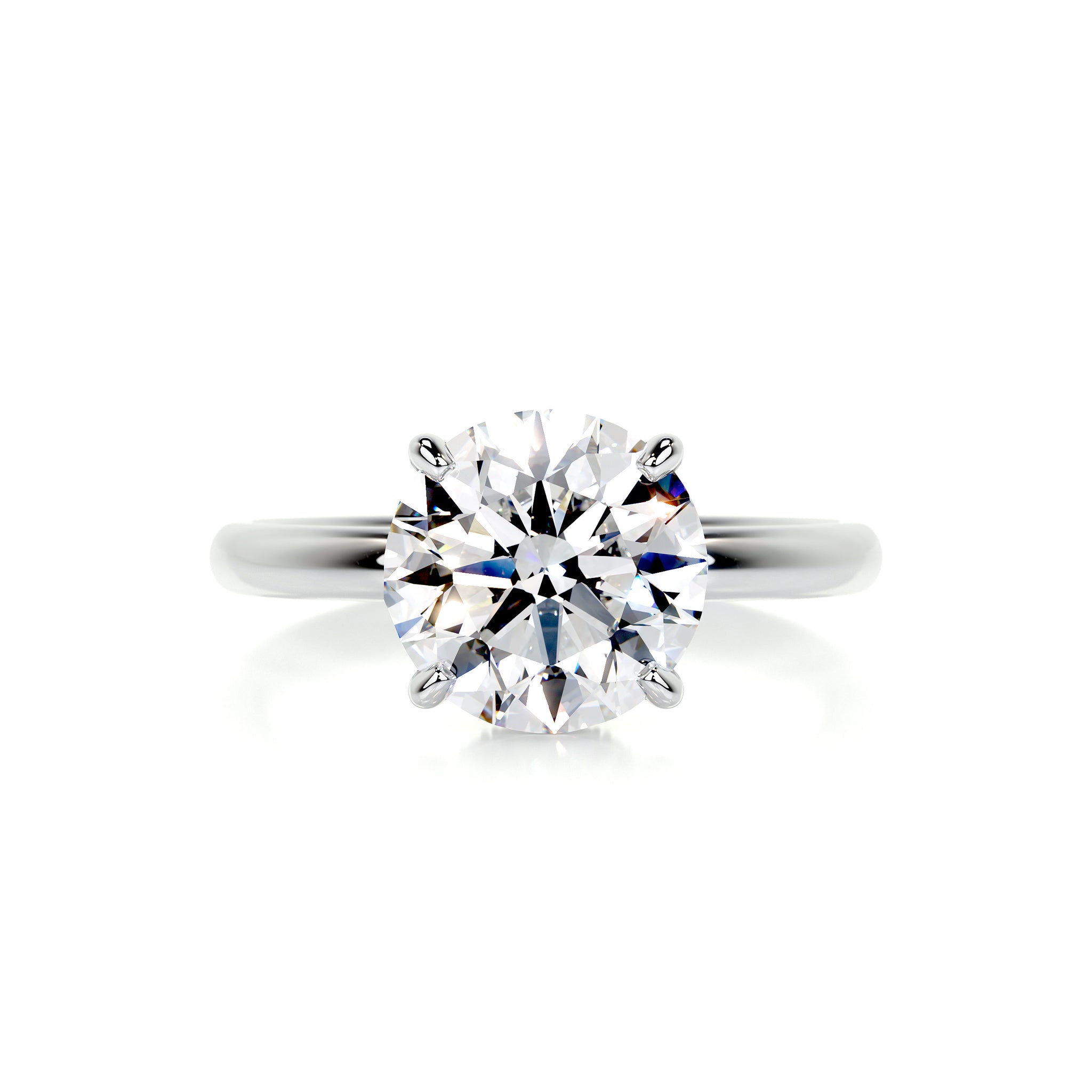 Willow Diamond Engagement Ring -14K White Gold, Hidden Halo, 2.1 Carat ...