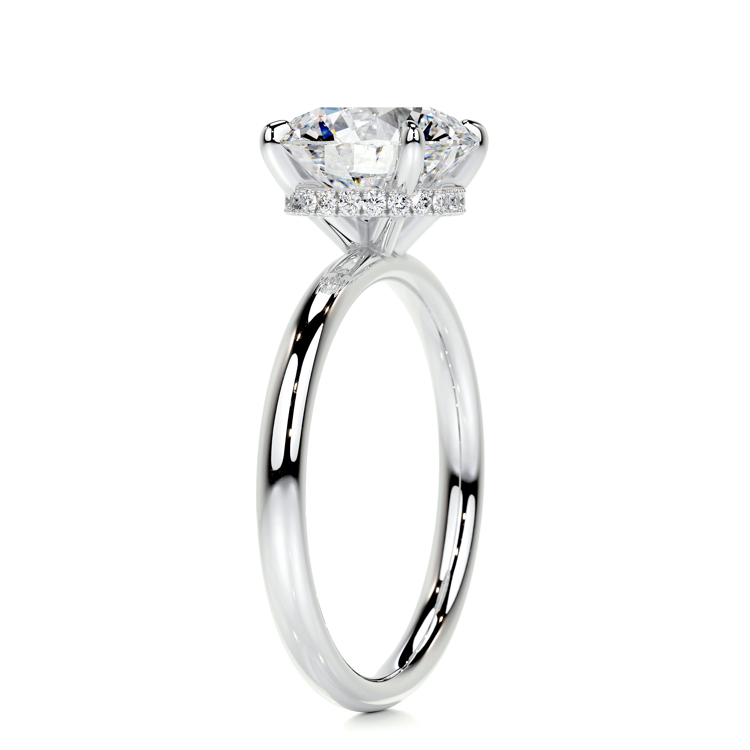 Willow Diamond Engagement Ring   (2.1 Carat) -18K White Gold
