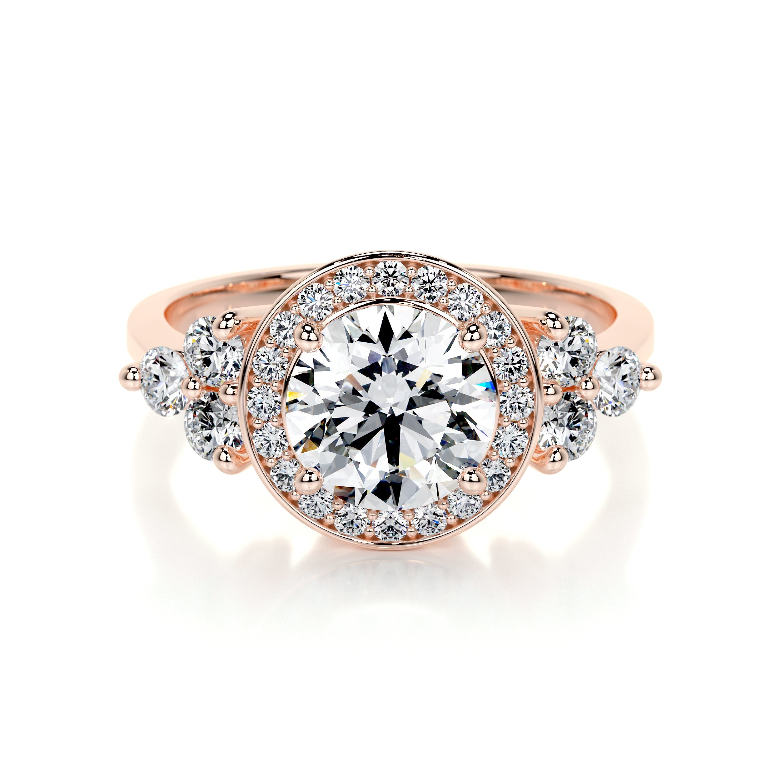 Ivy Vintage Lab Grown Diamond Ring   (2 Carat) -14K Rose Gold