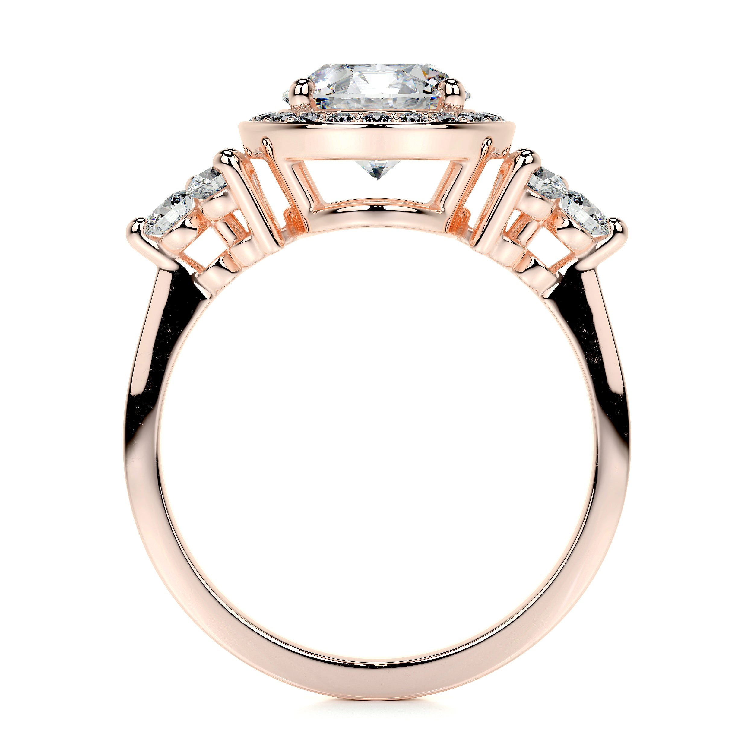 Ivy Vintage Lab Grown Diamond Ring   (2 Carat) -14K Rose Gold