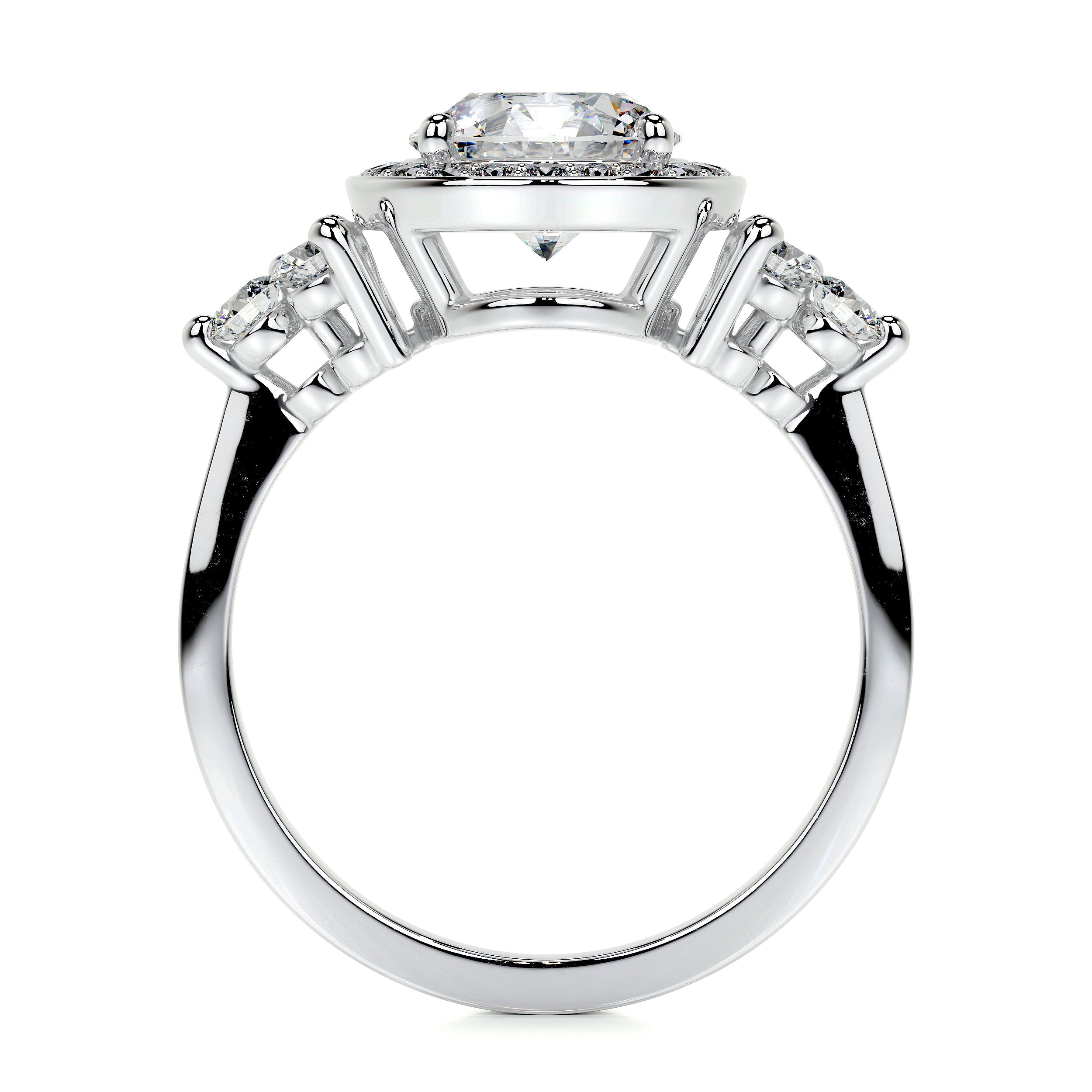 Ivy Vintage Lab Grown Diamond Ring   (2 Carat) -18K White Gold