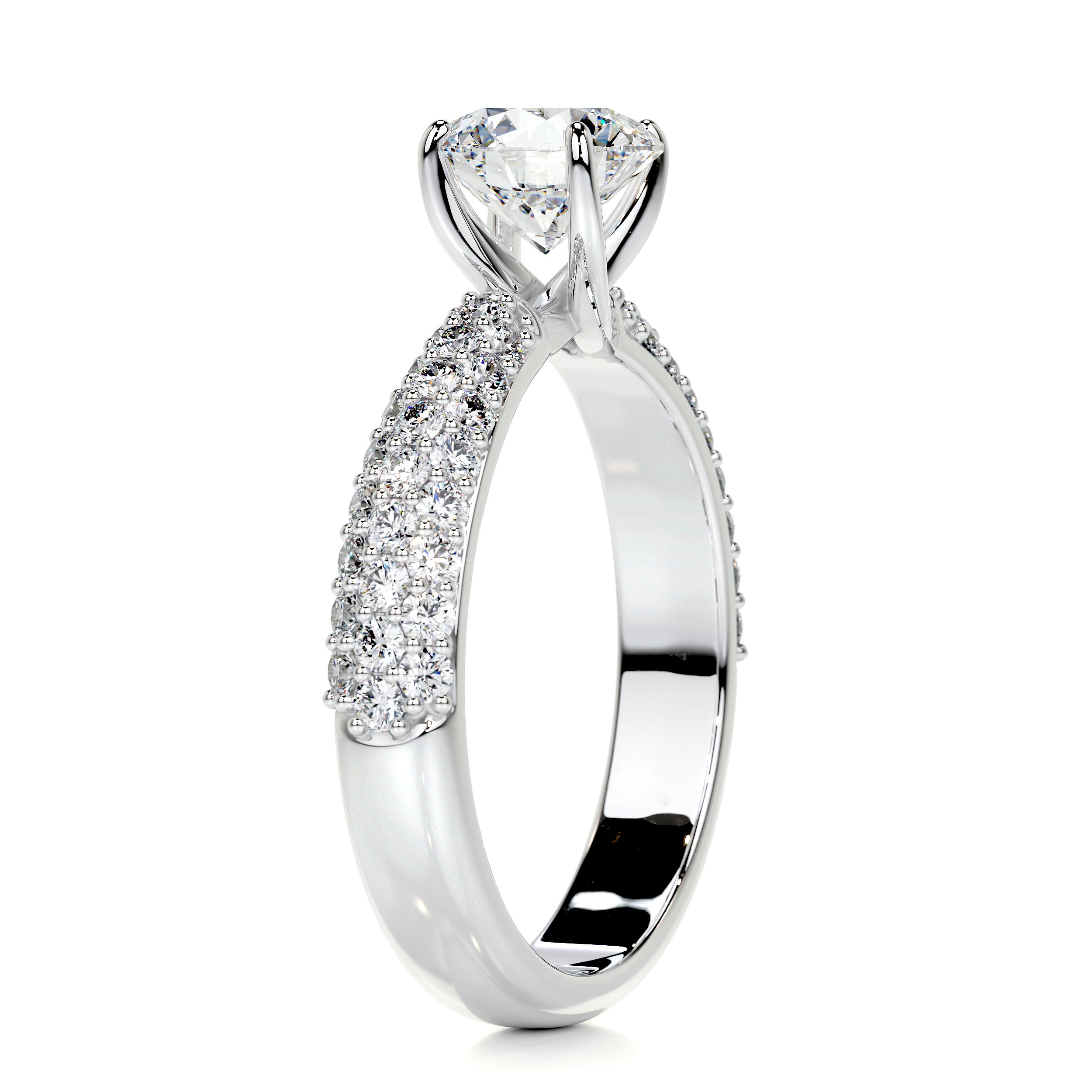 Alora Diamond Engagement Ring   (1.5 Carat) -18K White Gold