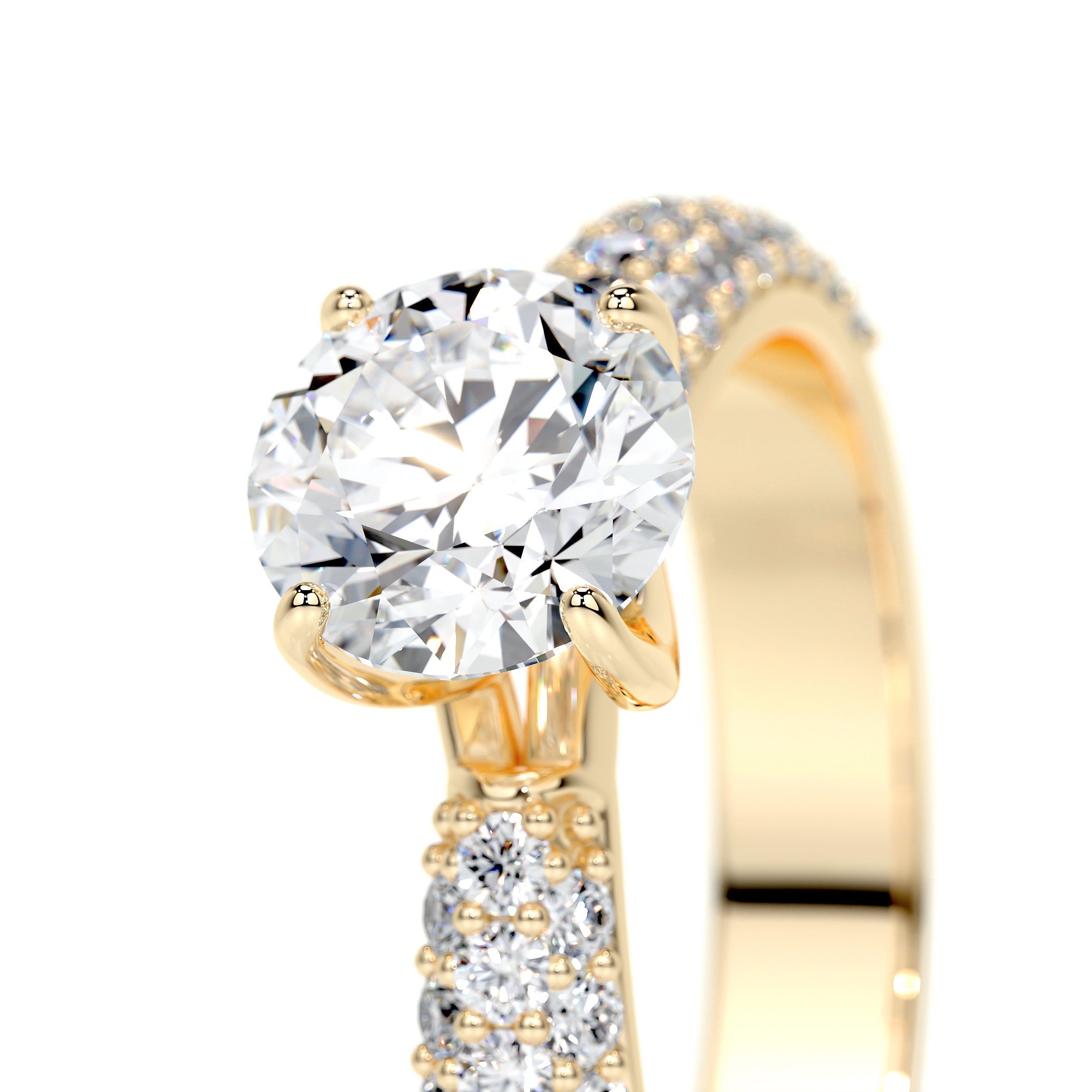 Alora Lab Grown Diamond Ring   (1.5 Carat) -18K Yellow Gold