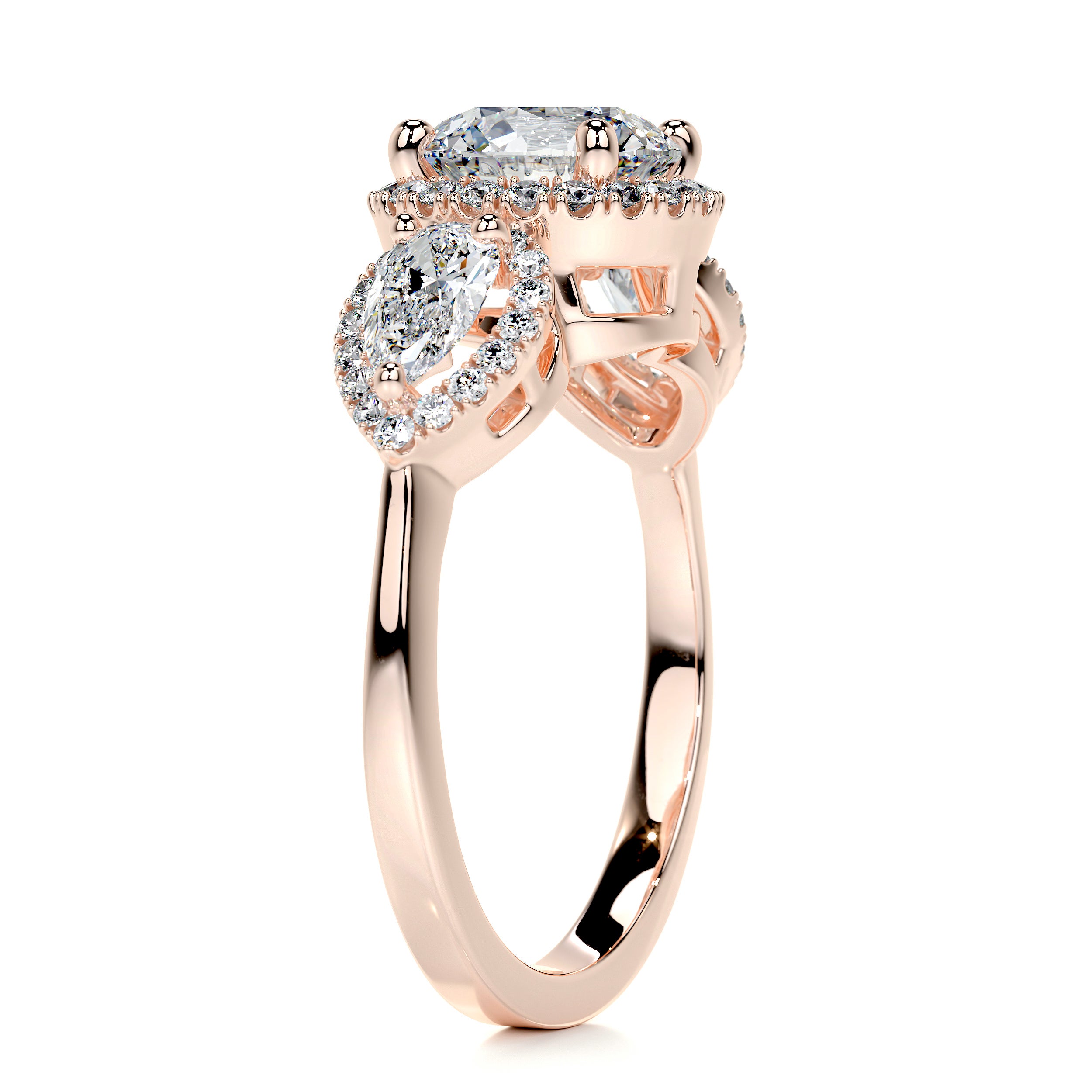 Glory Diamond Engagement Ring -14K Rose Gold