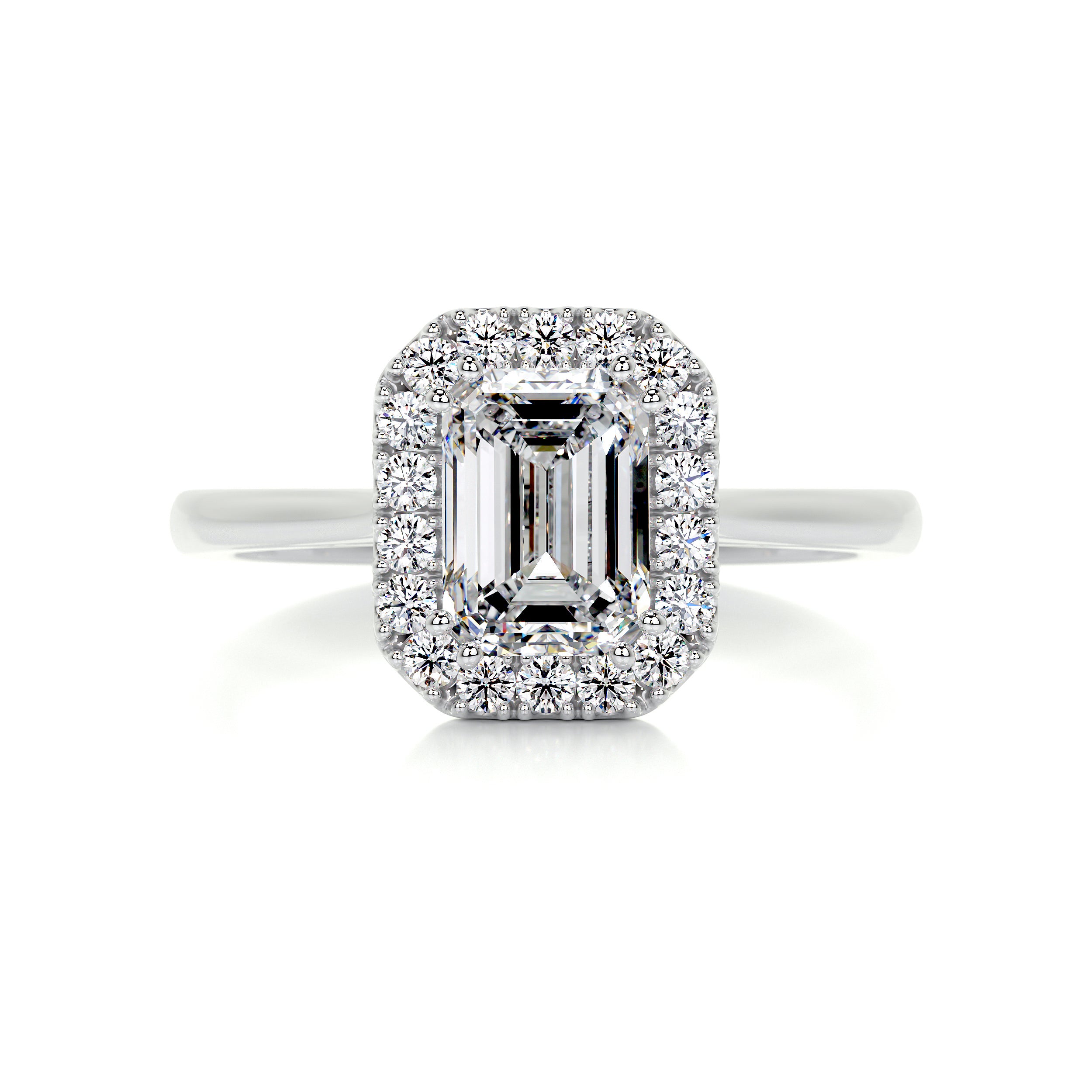 Off White Diamond Ring 1.20 Carat Certified Emerald Cut With online White Diamonds Accents, Great Shine ,Gift For Birthday, Engagement Rings