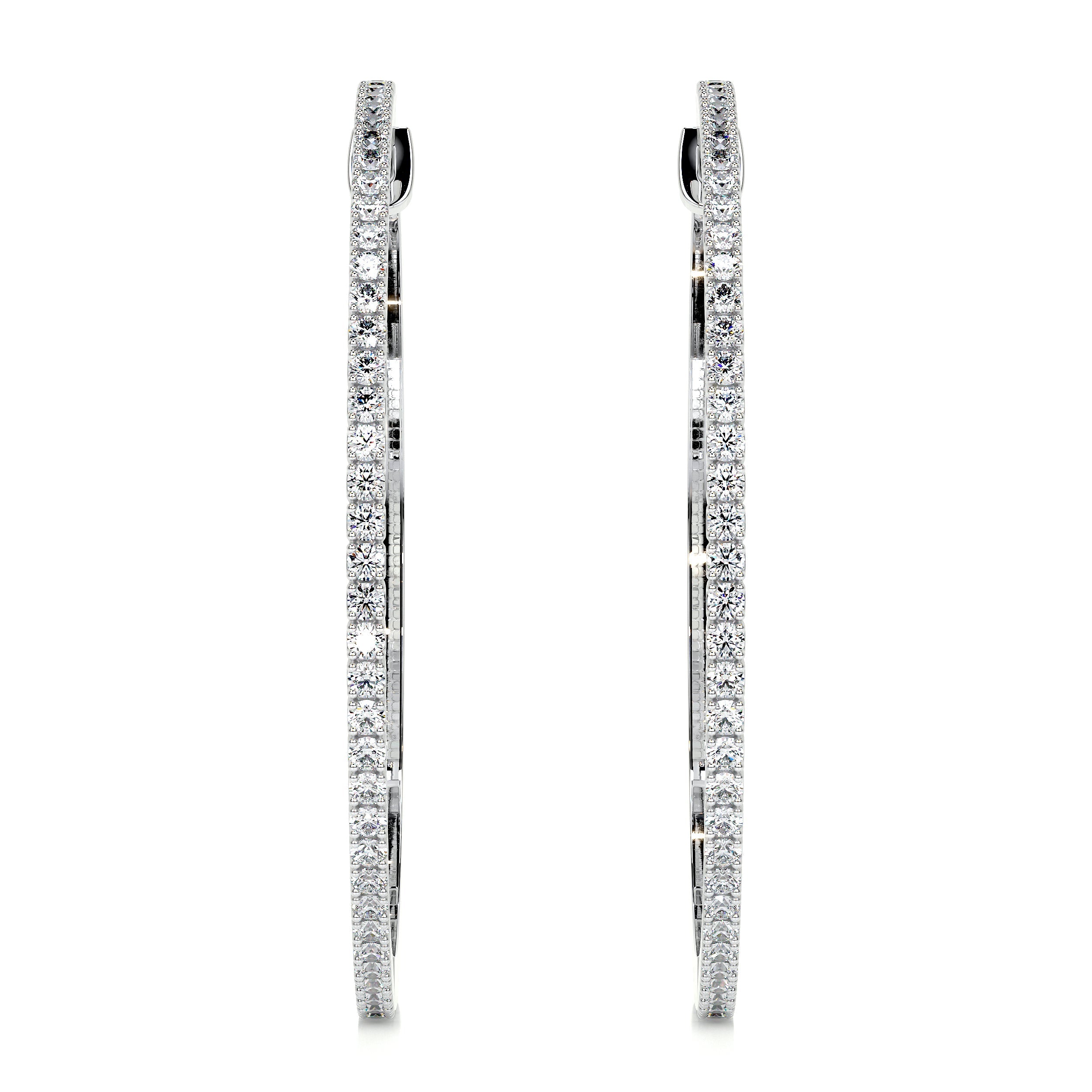 Cali Hoop Lab Grown Diamond Earrings   (0.6 Carat) -14K White Gold
