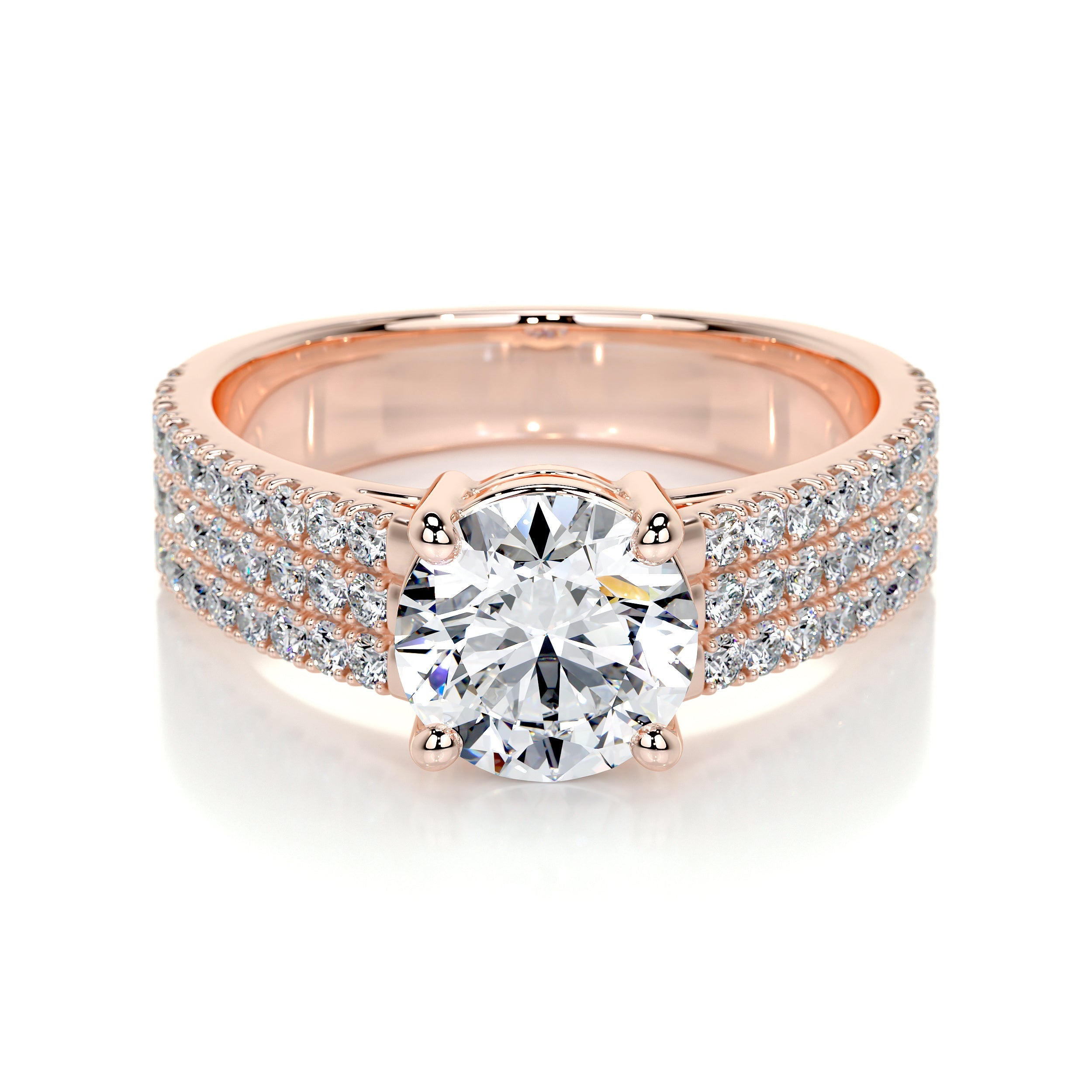 Jillian Lab Grown Diamond Ring   (2.1 Carat) -14K Rose Gold