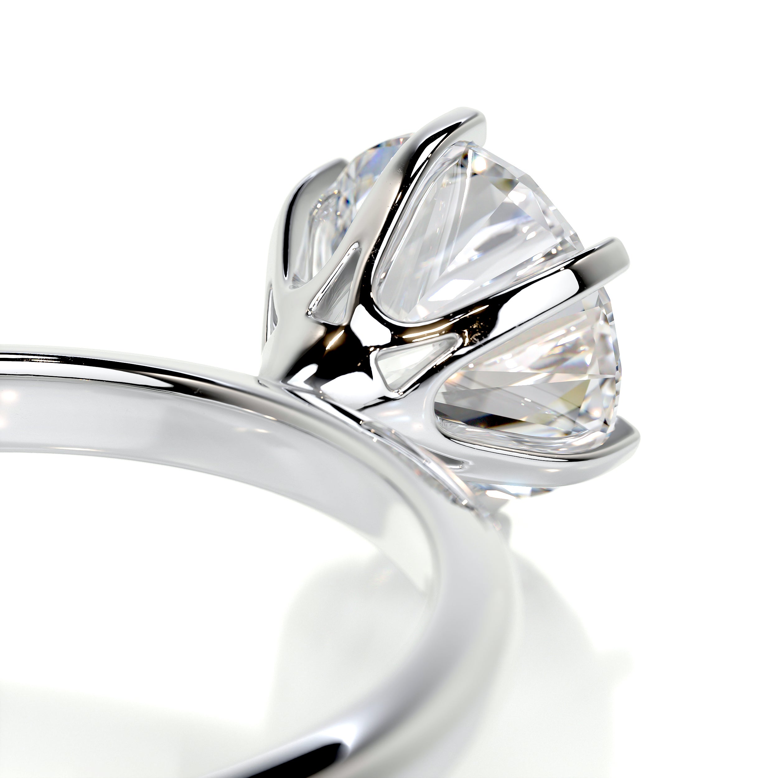 Samantha Diamond Engagement Ring   (1 Carat) -18K White Gold