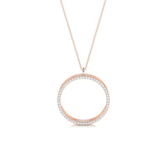 Cali Hoop Diamonds Pendant (0.3 Carat) -14K Rose Gold