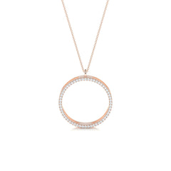 Cali Hoop Lab Grown Diamond Pendant (0.3 Carat) -14K Rose Gold
