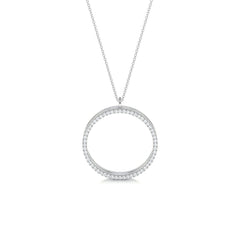 Cali Hoop Lab Grown Diamond Pendant (0.3 Carat) -18K White Gold