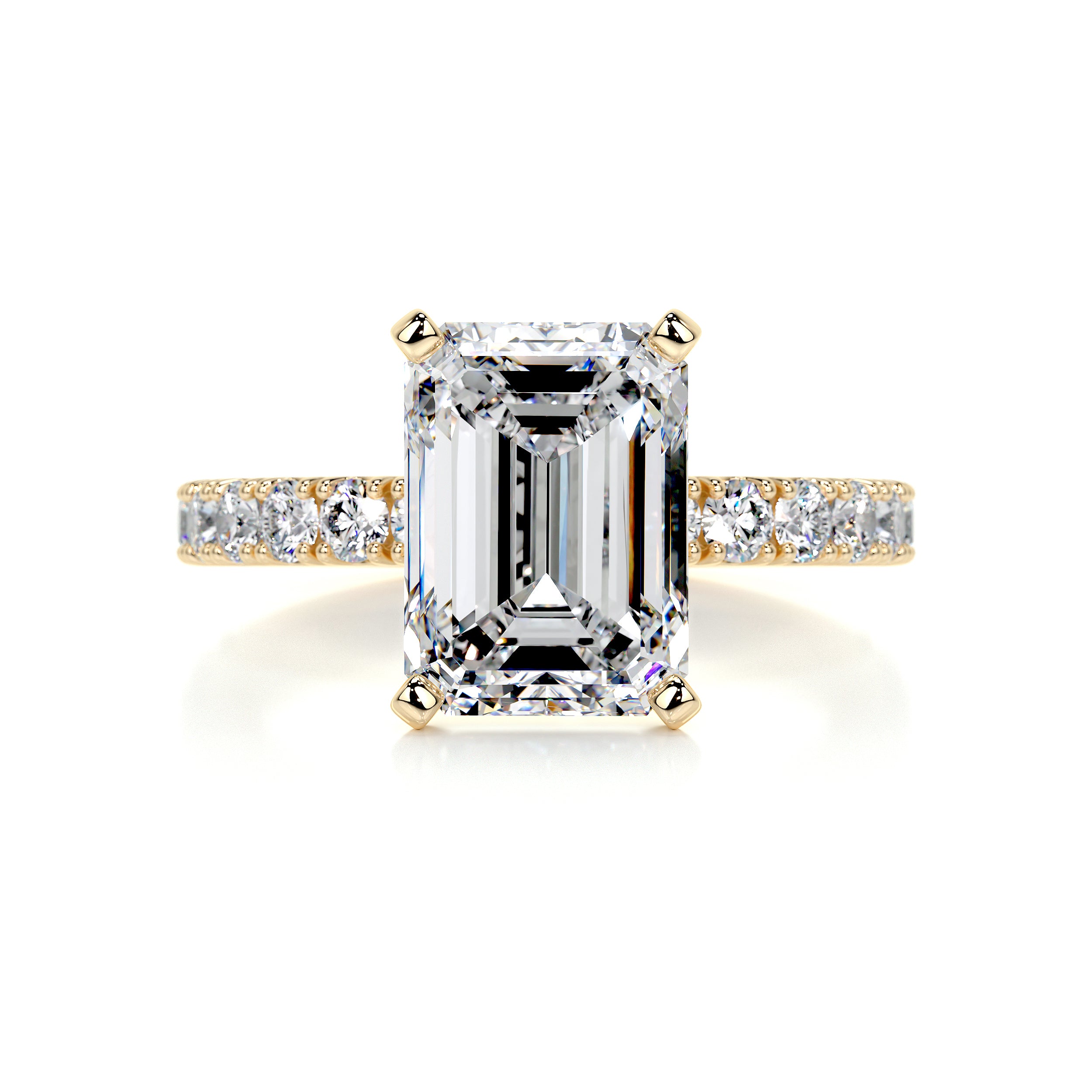 Royal Diamond Engagement Ring   (3.5 Carat) -18K Yellow Gold