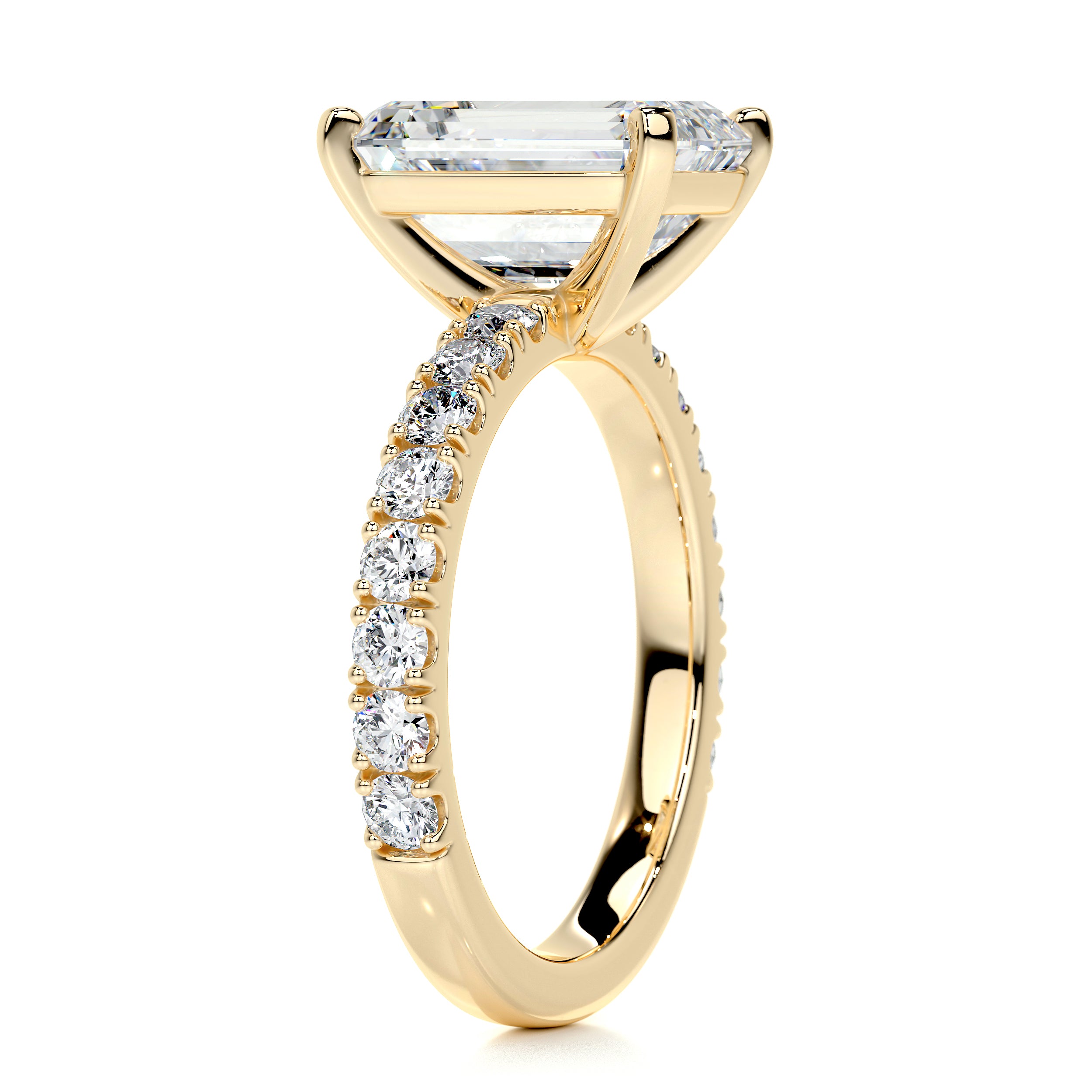 Royal Diamond Engagement Ring -18K Yellow Gold