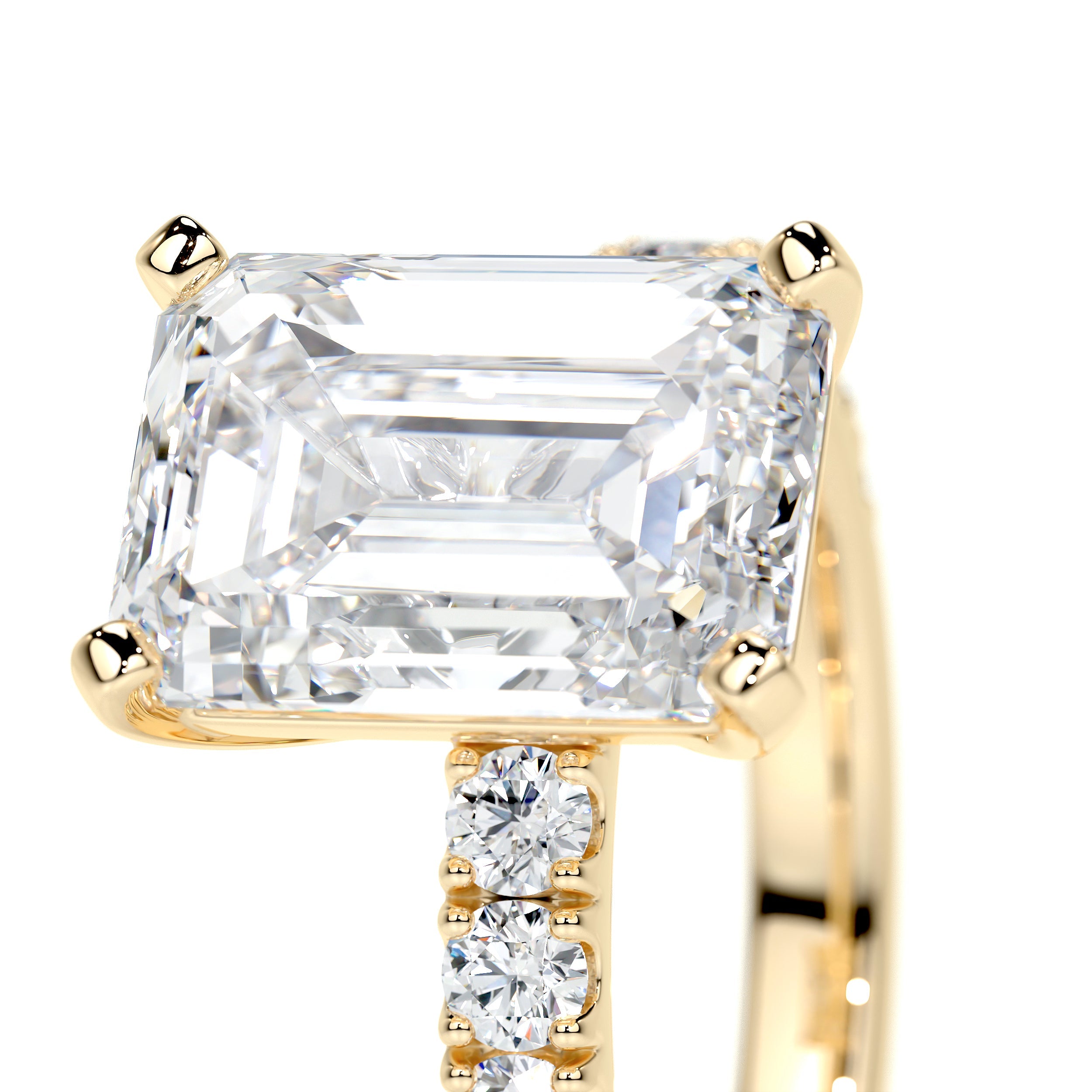 Royal Lab Grown Diamond Ring   (3.5 Carat) -18K Yellow Gold