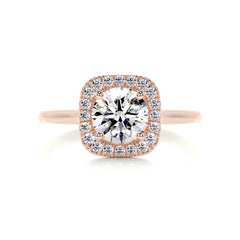 Claudine Diamond Engagement Ring -14K Rose Gold