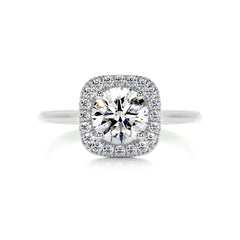 Claudine Diamond Engagement Ring -18K White Gold