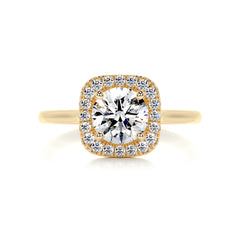 Claudine Diamond Engagement Ring -18K Yellow Gold
