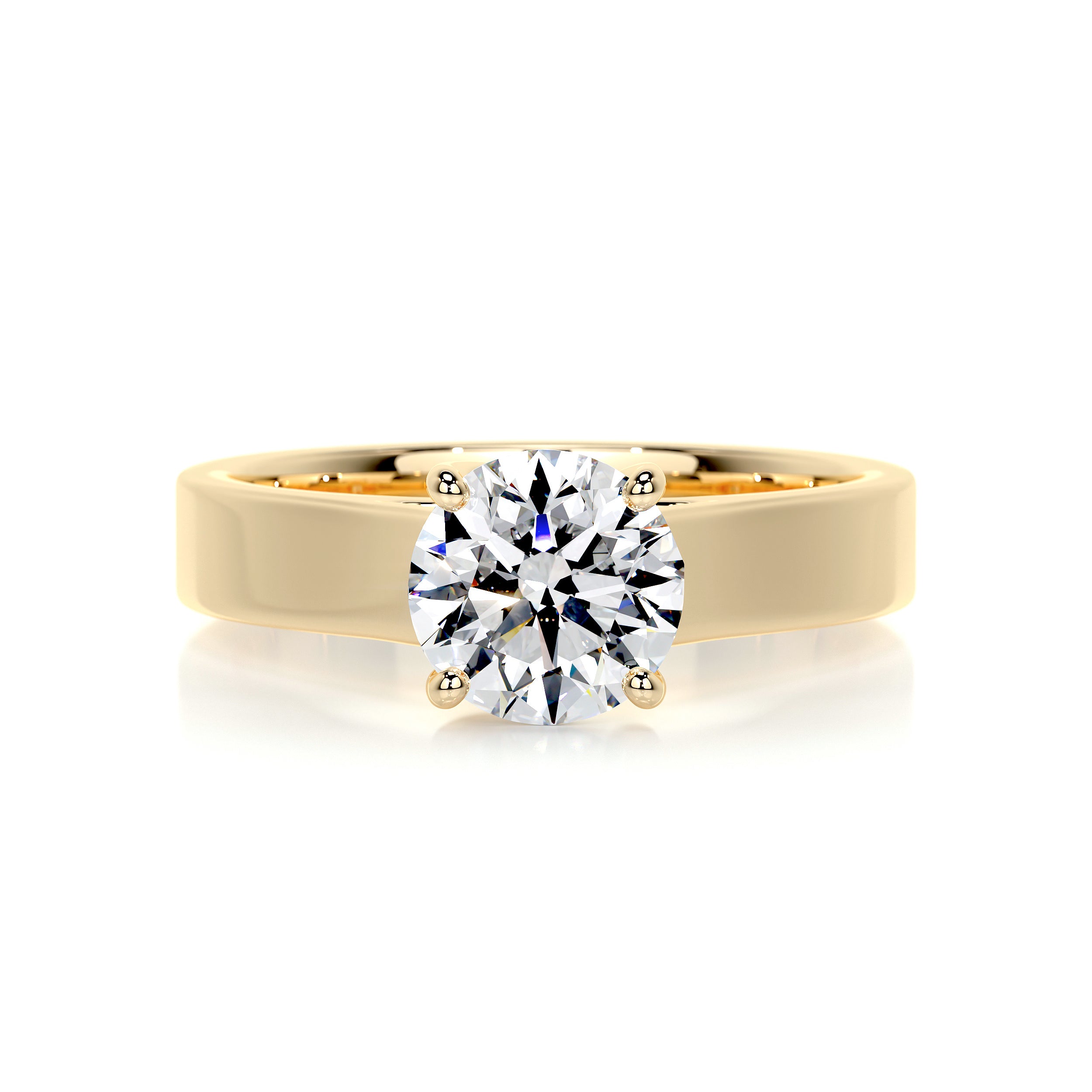 Nola Diamond Engagement Ring   (1 Carat) -18K Yellow Gold