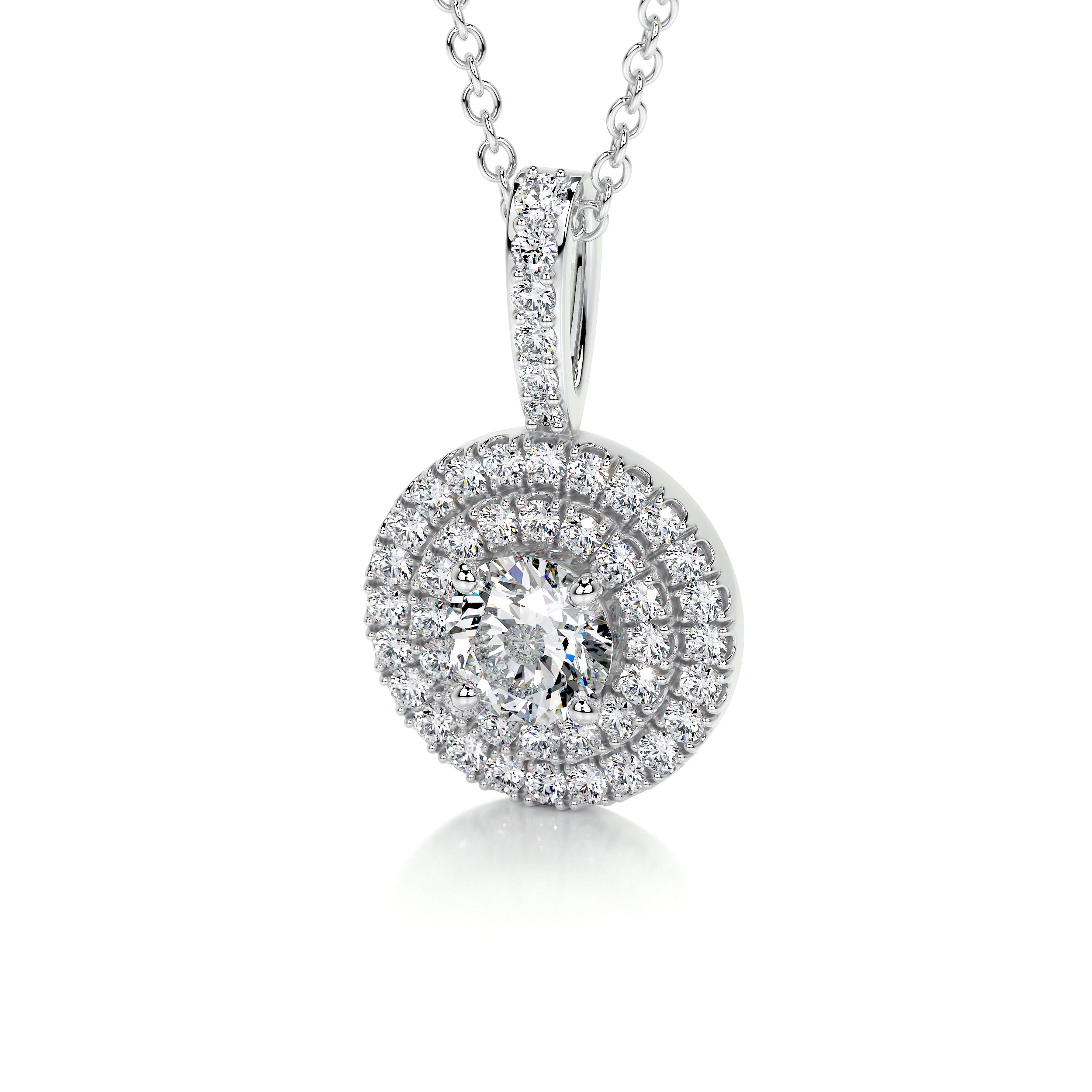Sterling Silver Solitaire 0.8ct Round CZ Anniversary Pendant Necklace  #N1531-01 – BERRICLE