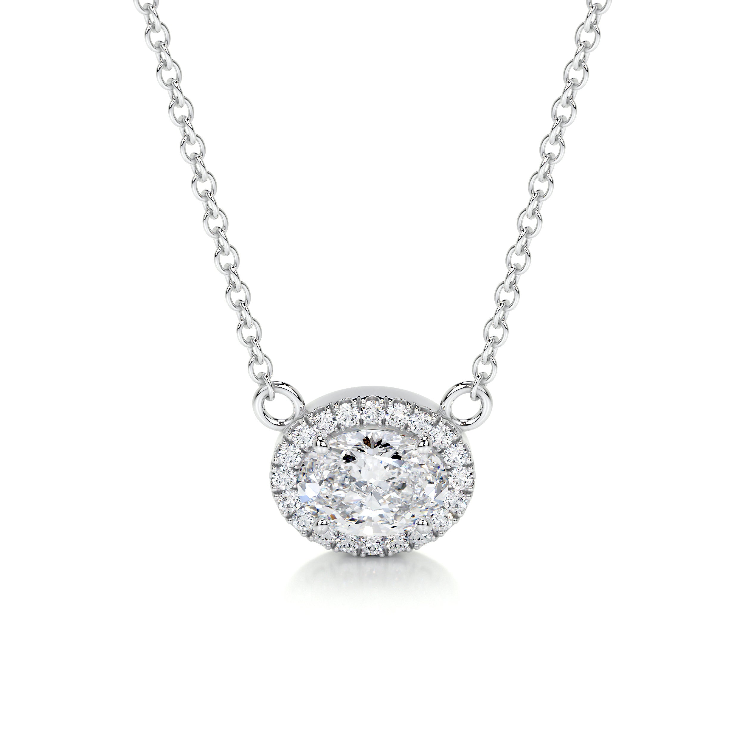 Louise Diamonds Pendant   (1.2 Carat) -18K White Gold