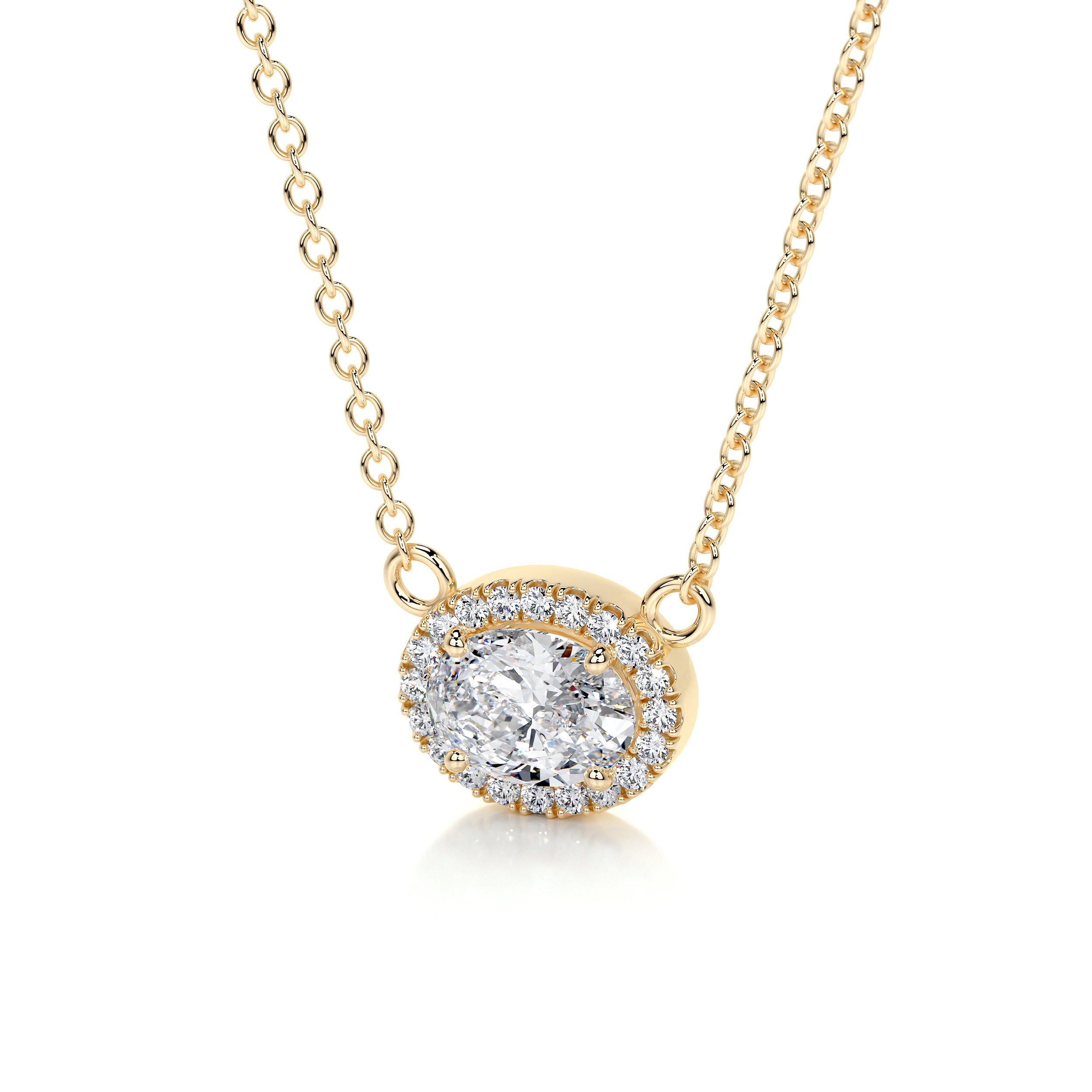 Louise Lab Grown Diamond Pendant   (1.2 Carat) -18K Yellow Gold